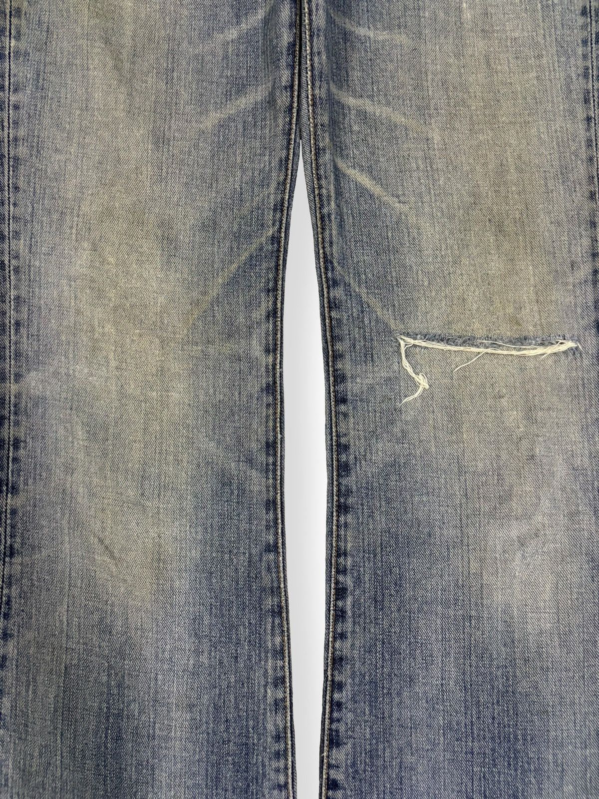 Edwin Vintage Edwin XV Mud Wash Flare Distressed Grunge Jeans Size US 31 - 5 Thumbnail