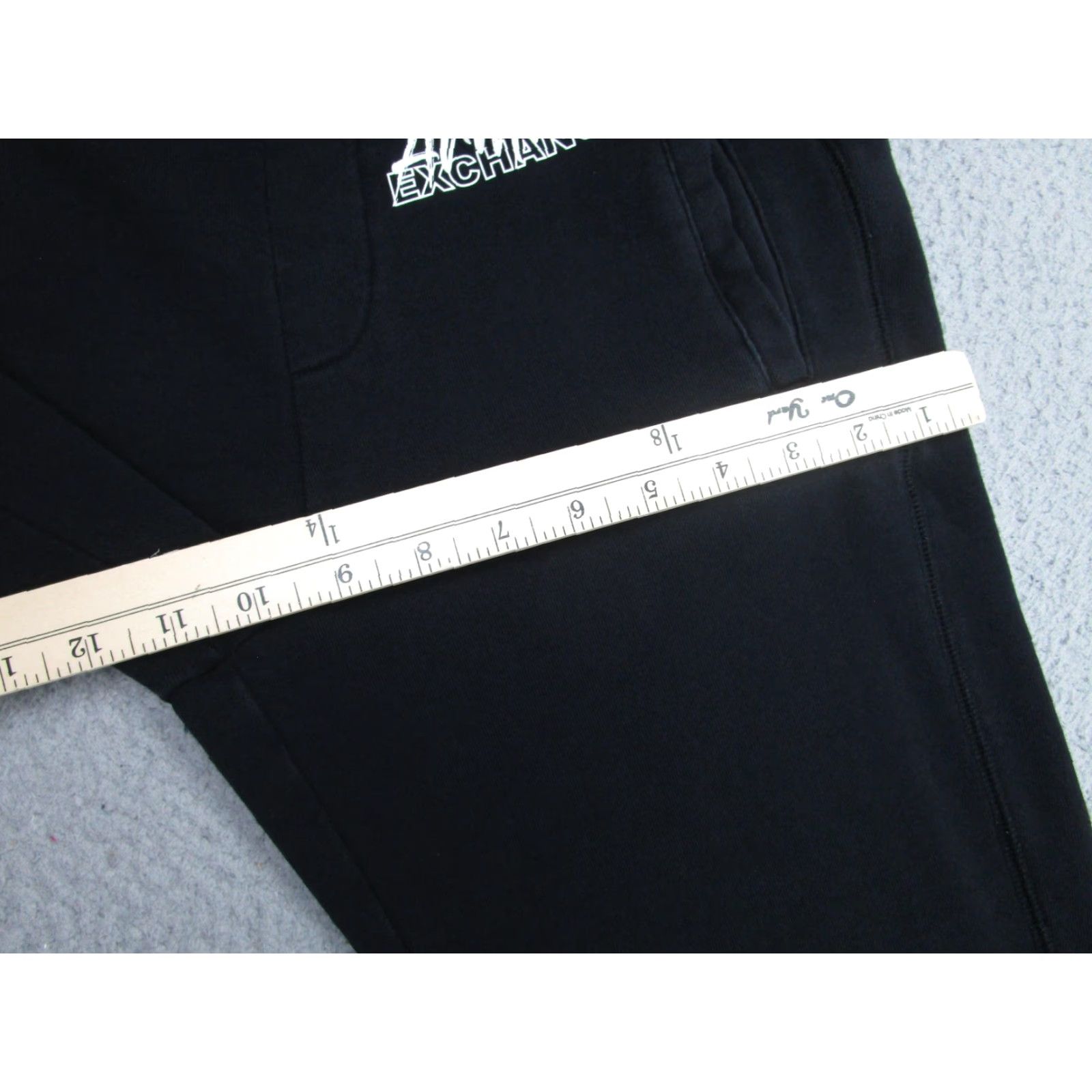Armani Exchange Armani Exchange Sweatpants Mens XS Black Fleece Joggers Elastic Waist Logo Size US 27 - 7 Thumbnail