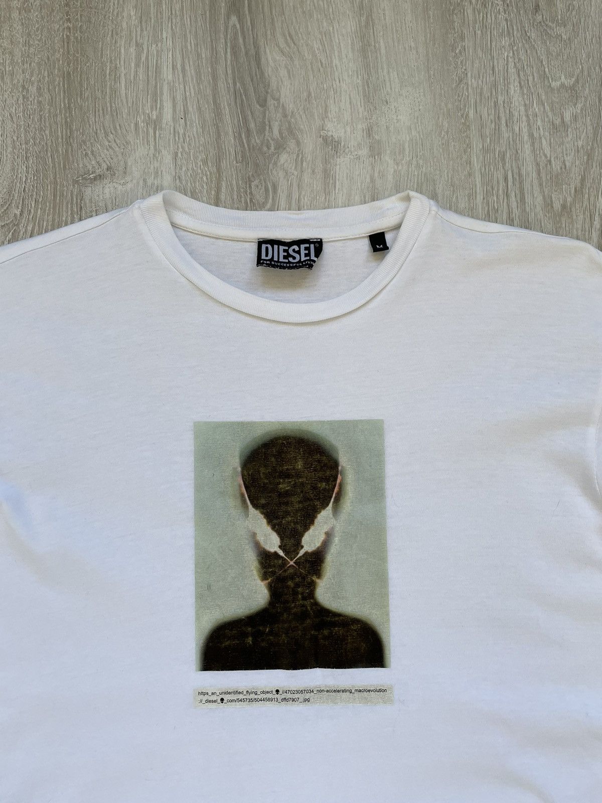 Diesel Diesel T Shirt Alien Center Printed Logo White T Diegos B81 Size US M / EU 48-50 / 2 - 2 Thumbnail