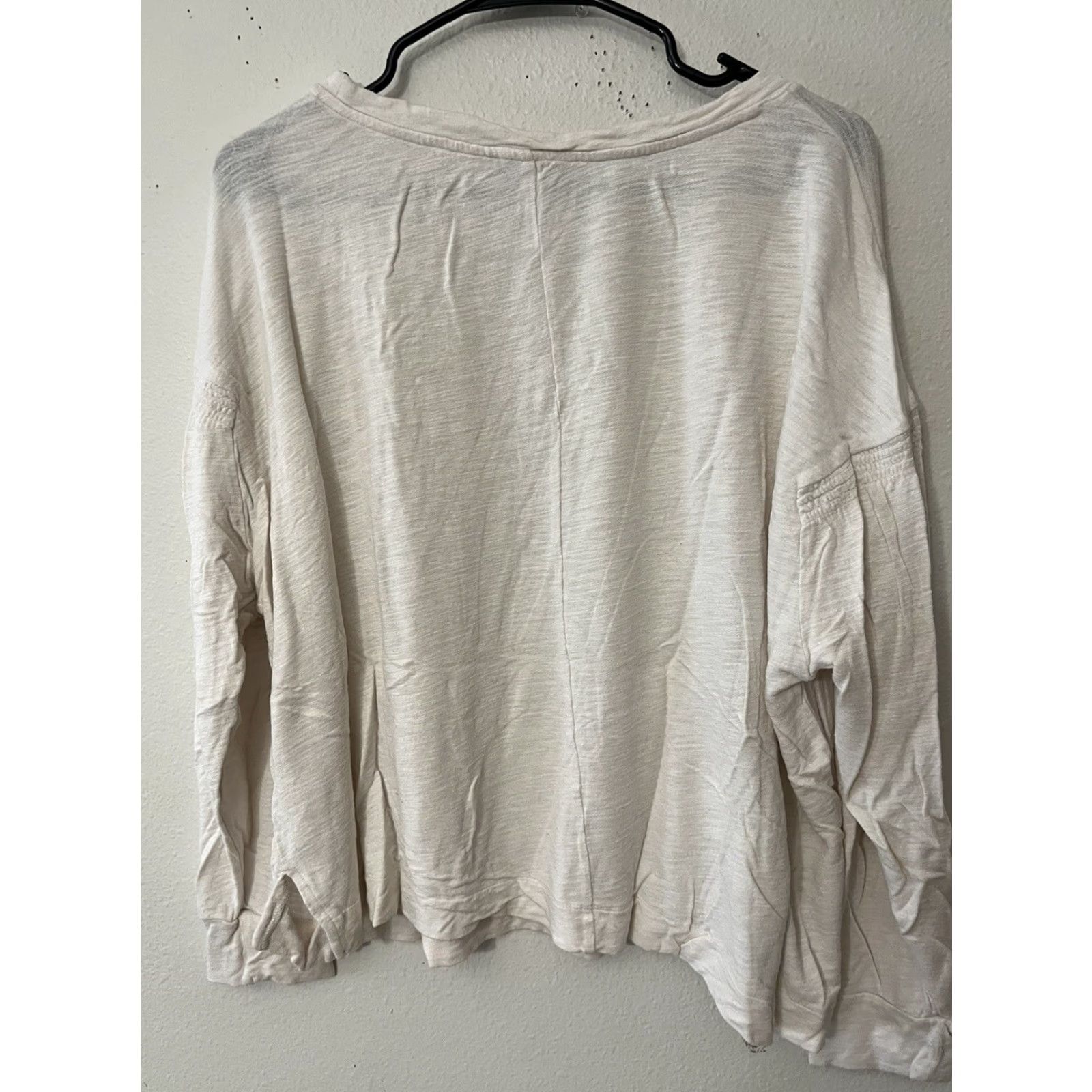 Loft VINTAGE LOFT Womens Sweater Pullover Knit Crew Neck Long-Sleeve Casual Winter XL White Cotton Blend Size XL / US 12-14 / IT 48-50 - 2 Thumbnail