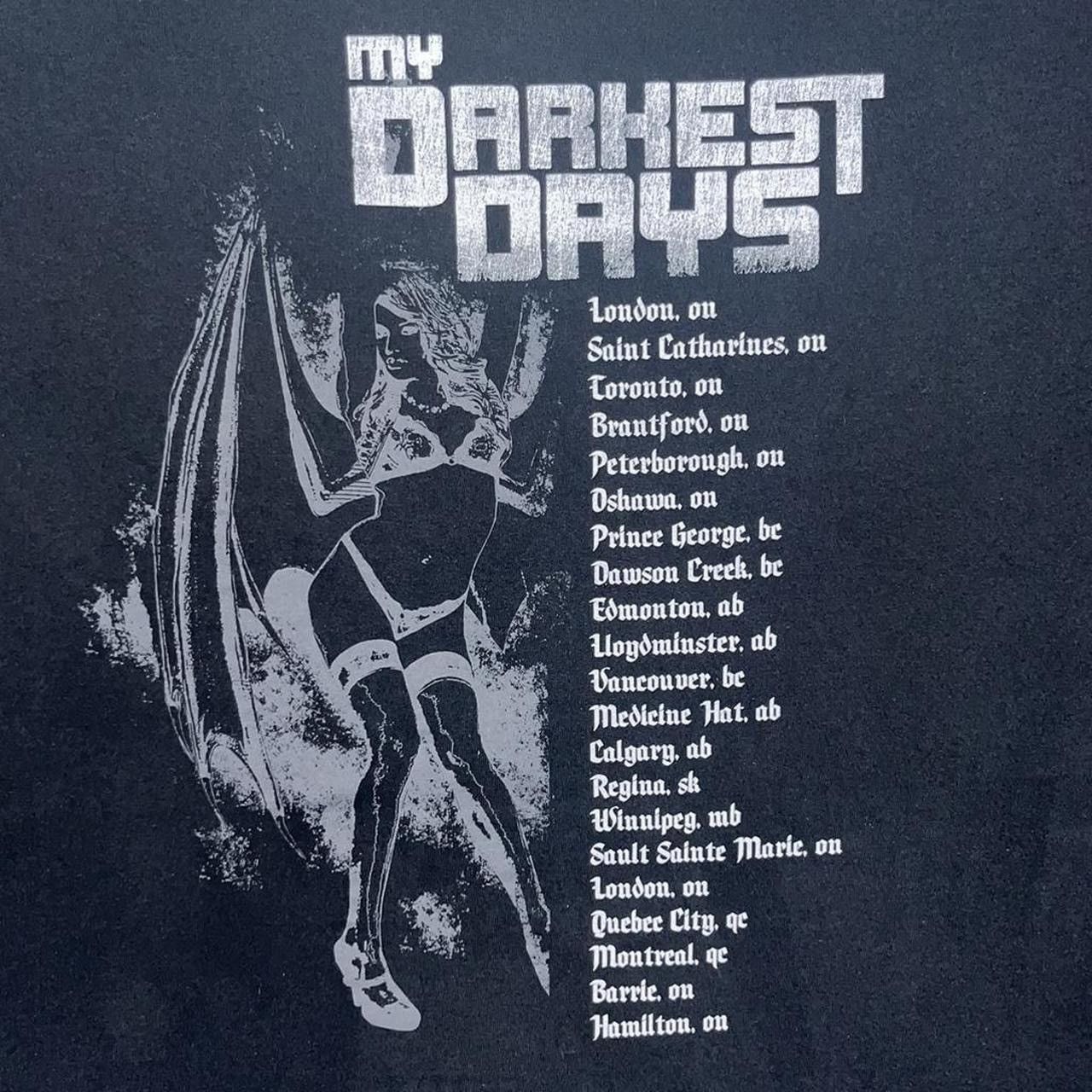 Vintage 2000s Vampire Girl Darkest Days Pornstar Dancing Tour Tee Size US XL / EU 56 / 4 - 4 Thumbnail