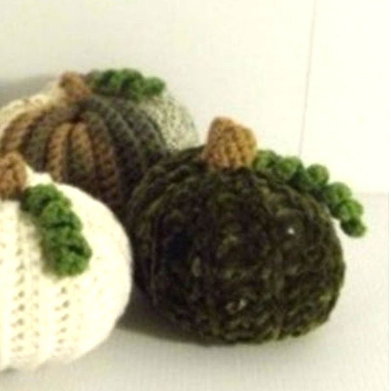 Handmade NWT Multicolor Handmade Crocheted Pumpkin Set of 3 by Dawny Size ONE SIZE - 4 Thumbnail