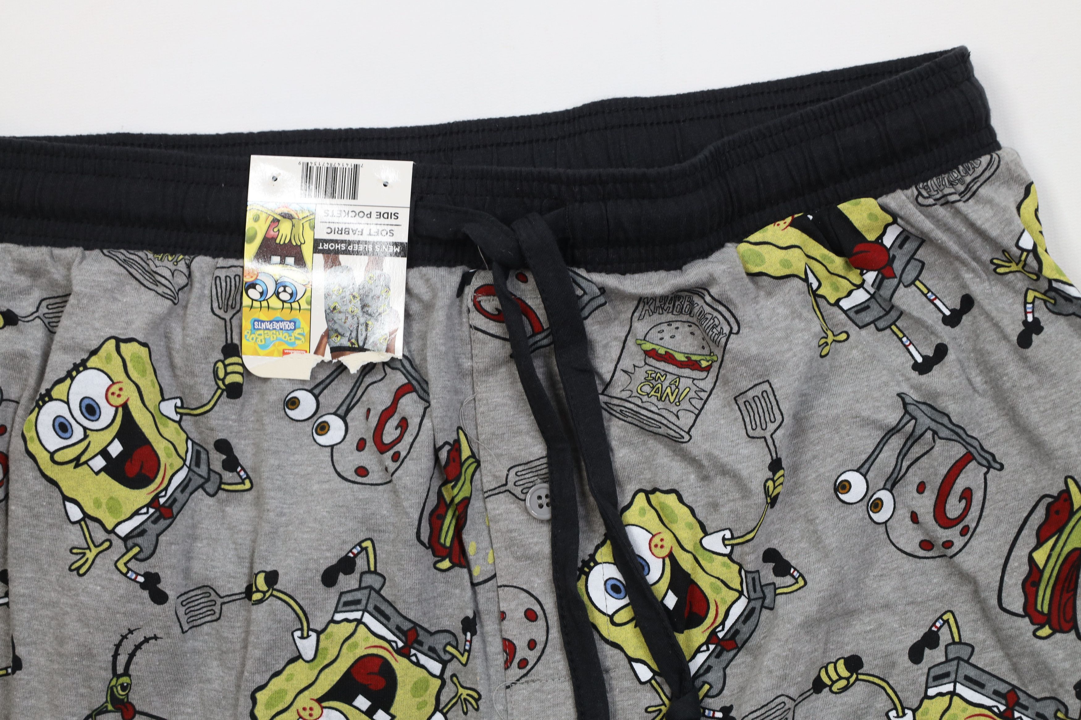 Vintage Deadstock Y2K Nickelodeon Spongebob Squarepants Sleep Shorts Size US 38 / EU 54 - 2 Thumbnail