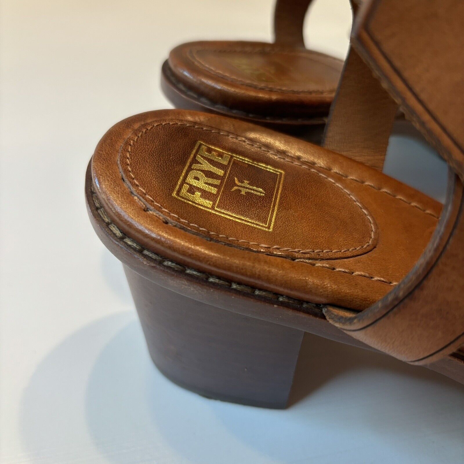 Frye Frye Dani Brown Leather Sandals Heels Shoes US Size 10 M Size US 10 / IT 40 - 6 Thumbnail