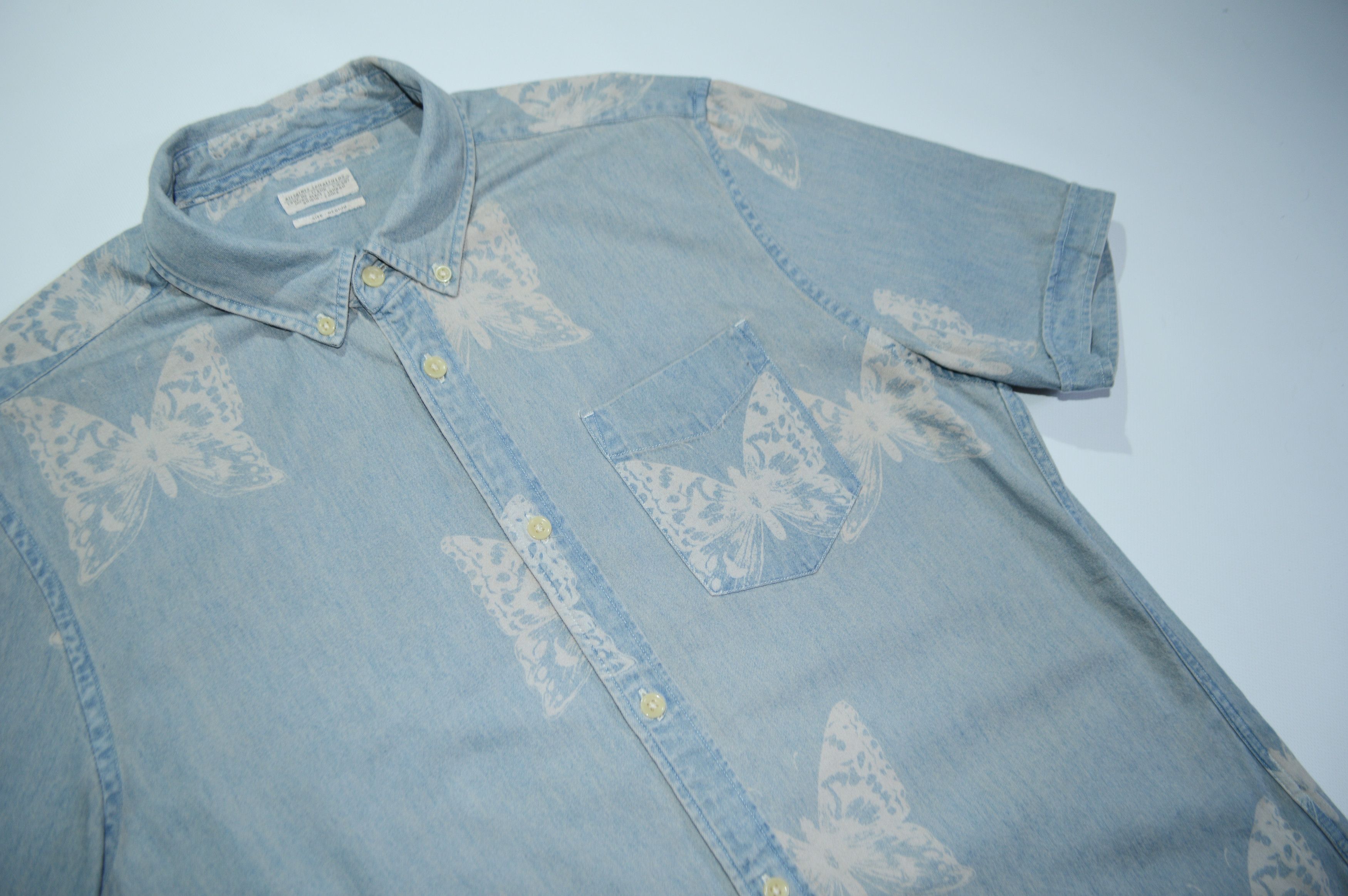 Allsaints Allsaints Papillon S/S Cotton Denim Shirt Size M Size US M / EU 48-50 / 2 - 2 Thumbnail