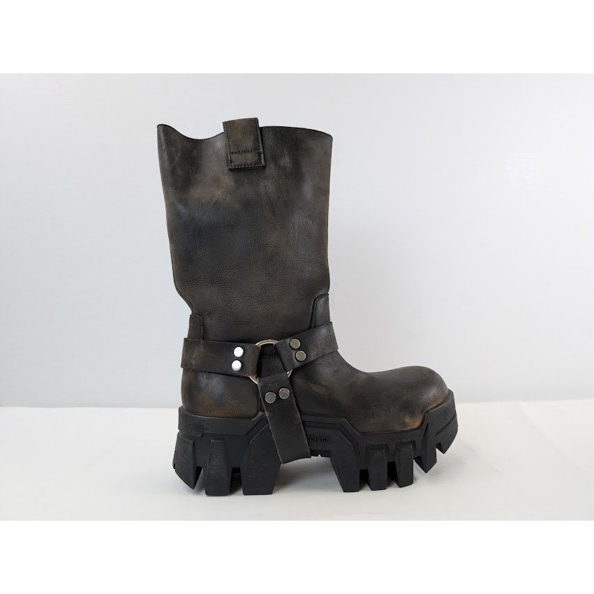 Balenciaga o1rshd1 Q:2 / Bulldozer Harness Boots in Faded Black Size US 9 / EU 42 - 4 Thumbnail