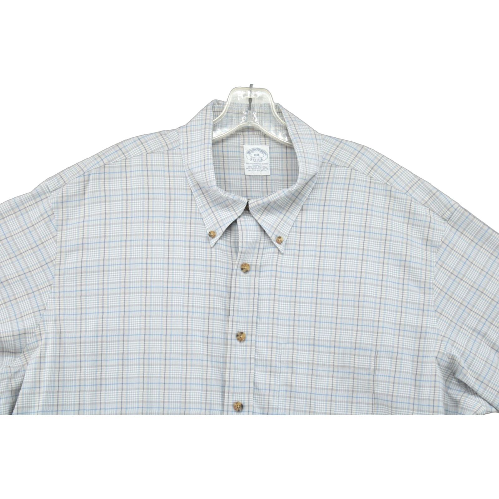 Brooks Brothers VINTAGE Brooks Brothers 1818 Slim Fit Shirt Men 2XL Plaid Gray Blue Long Sleeve Preppy Size US XXL / EU 58 / 5 - 1 Thumbnail