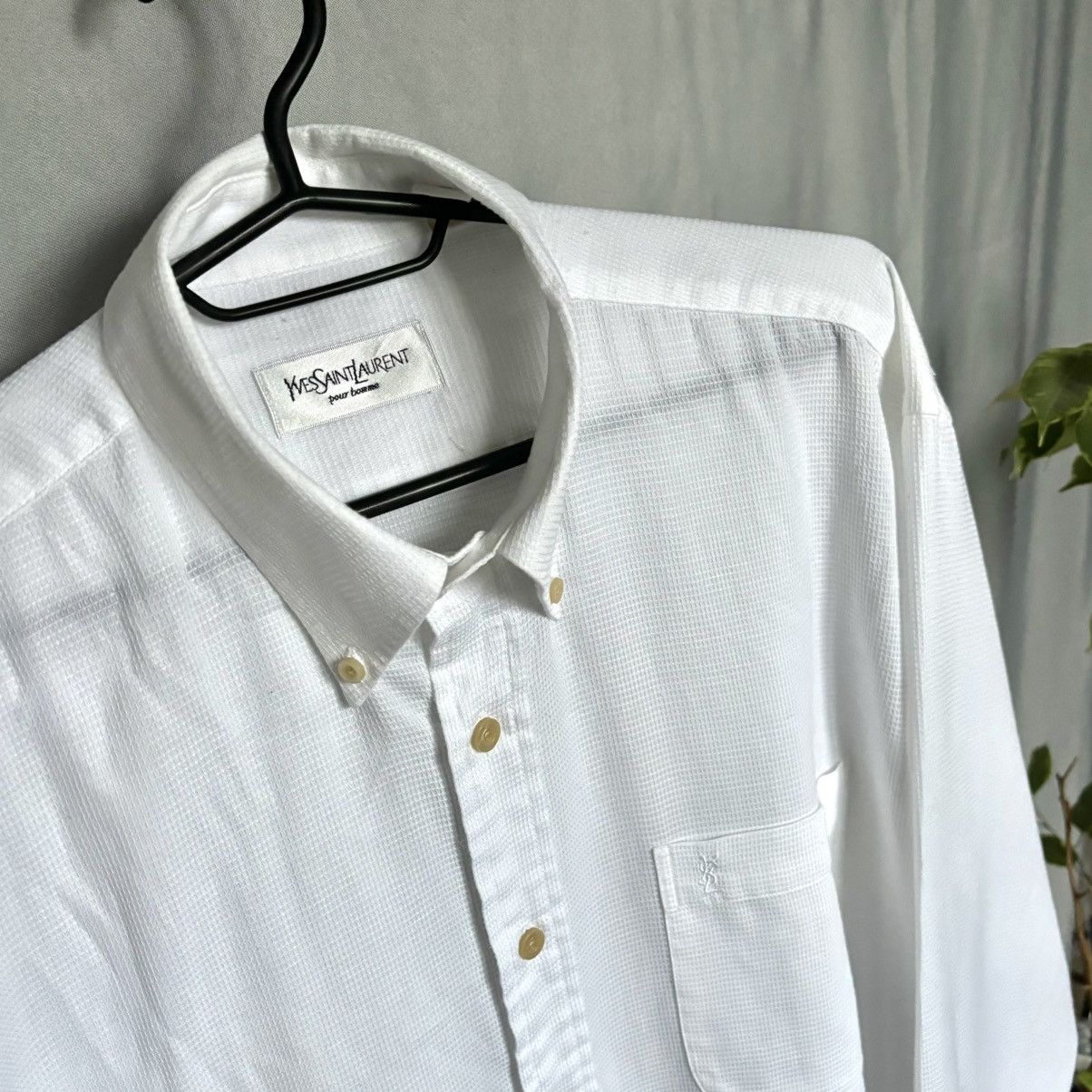Yves Saint Laurent Yves Saint Laurent luxury shirt button up white vintage rare Size US M / EU 48-50 / 2 - 3 Thumbnail