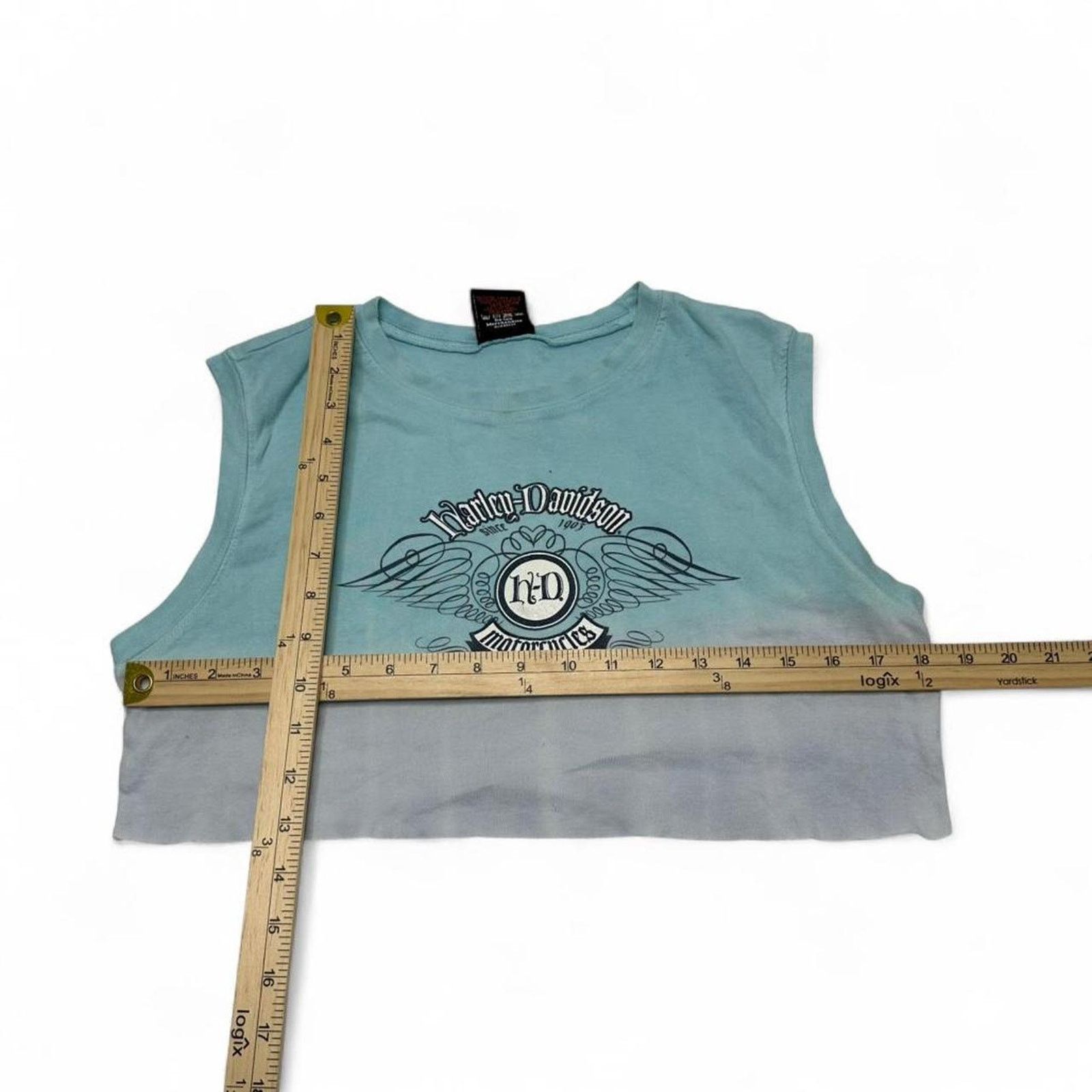 Harley Davidson Harley Davidson Cropped Tank Blue White 100%Cotton Size XL Size XL / US 12-14 / IT 48-50 - 5 Thumbnail