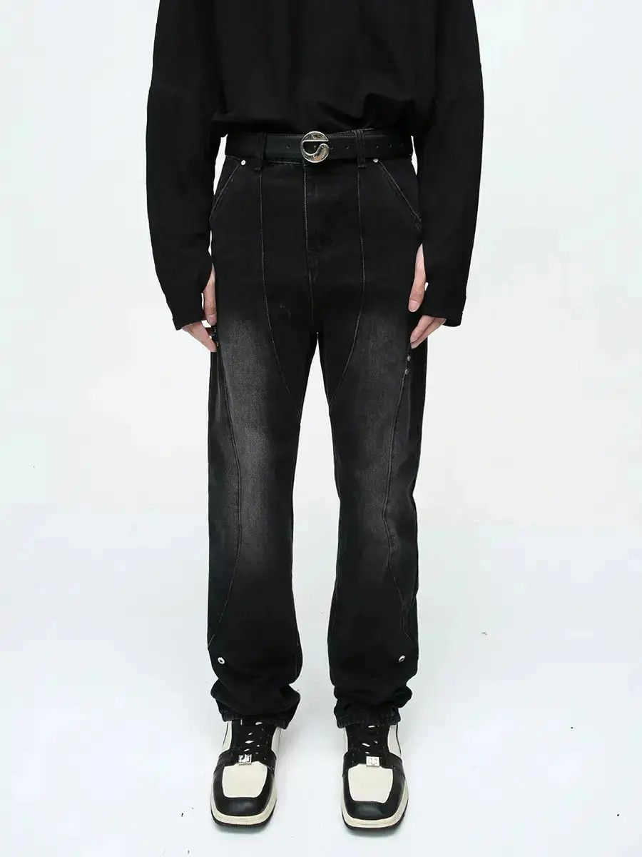 Japanese Brand Retro loose straight leg casual jeans Size US 32 / EU 48 - 6 Thumbnail