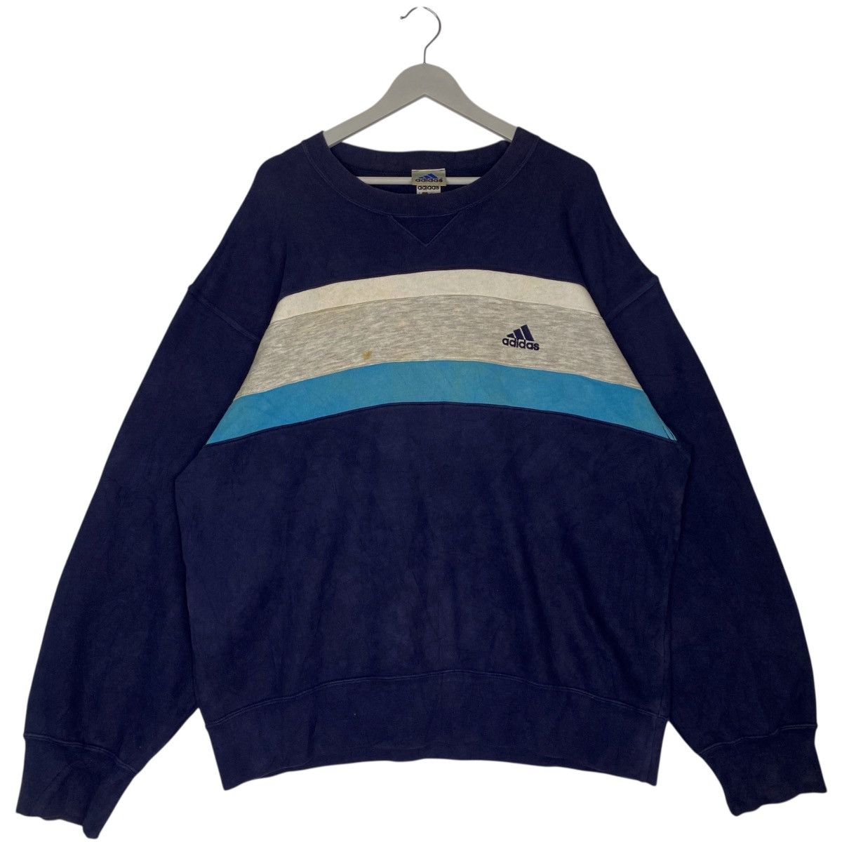 Other Vintage Adidas Sweatshirt Small Embroidery Blue/White Size L Size US L / EU 52-54 / 3 - 1 Thumbnail