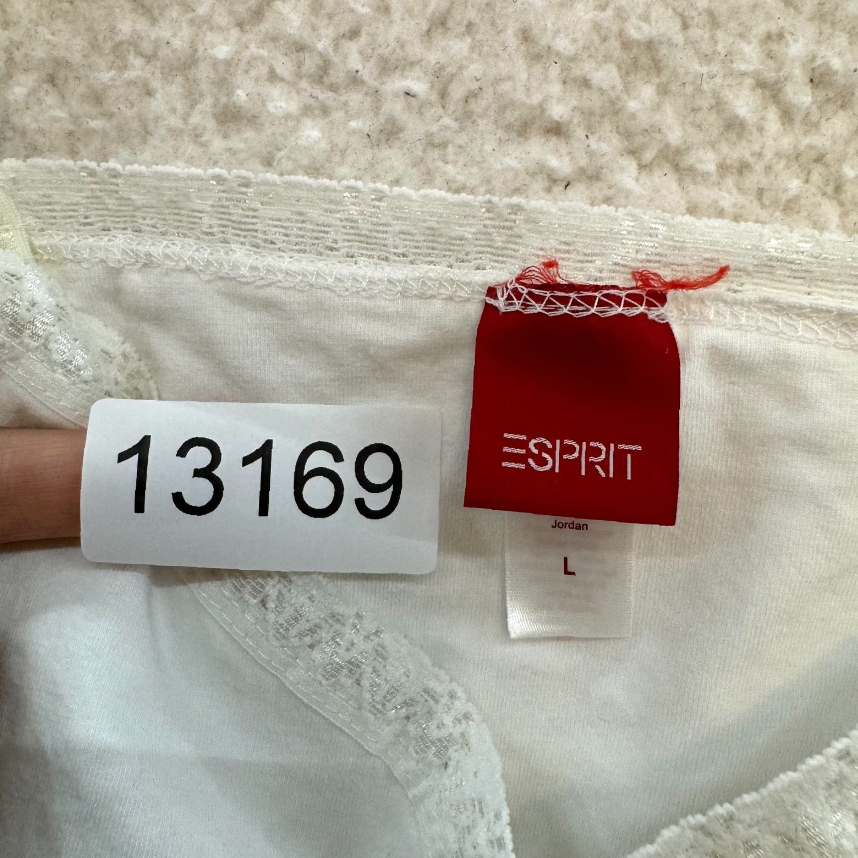 ESPIRIT VINTAGE Espirit Shirt L White Y2K Built-in-Bra Boho Fairy Grunge Size L / US 10 / IT 46 - 8 Thumbnail