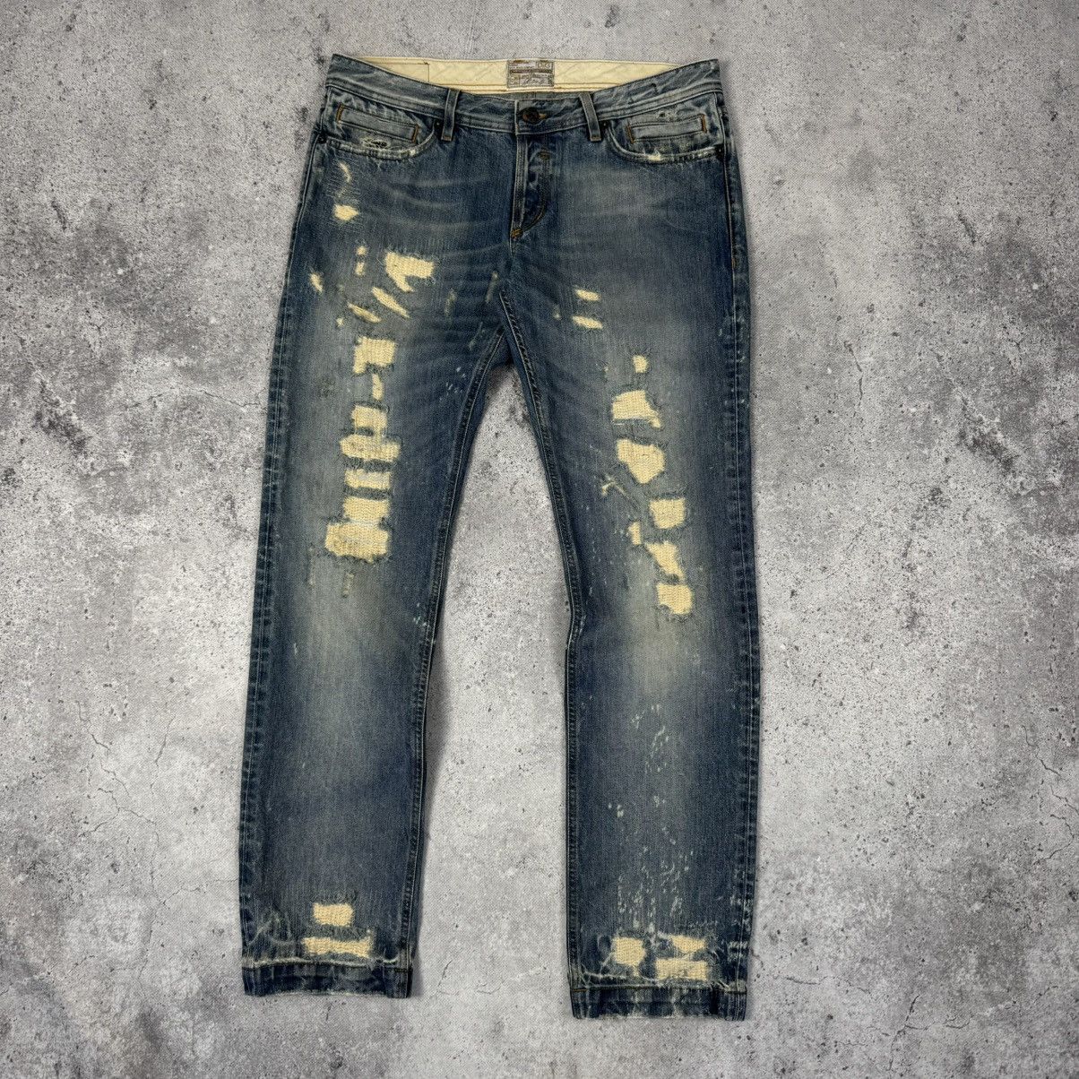 Vintage Dolce & Gabbana Distressed Avant Garde Denim Jeans