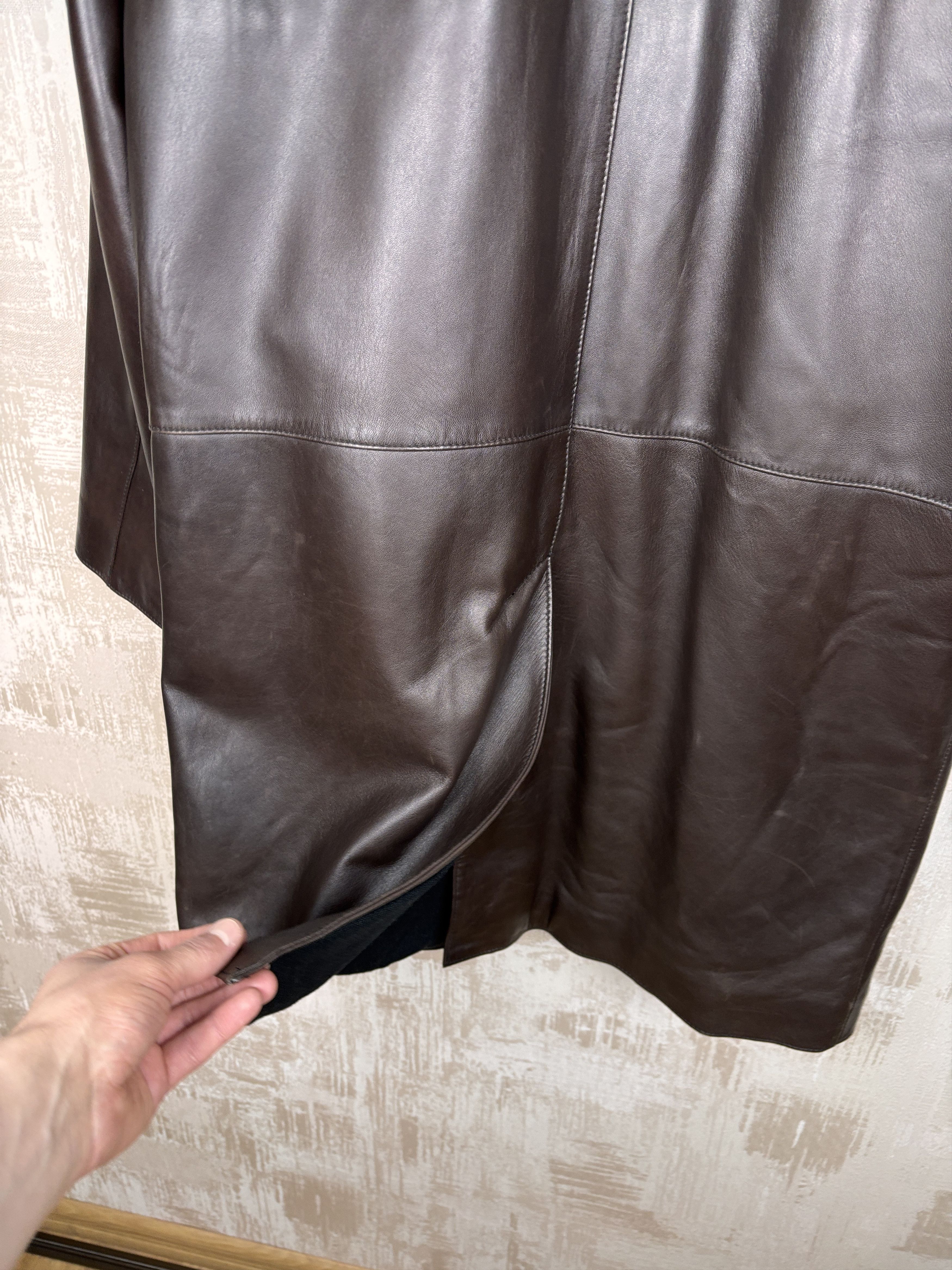 Strellson Strellson Vintage Leather Long Coat Jacket Size 50 Size US L / EU 52-54 / 3 - 18 Thumbnail