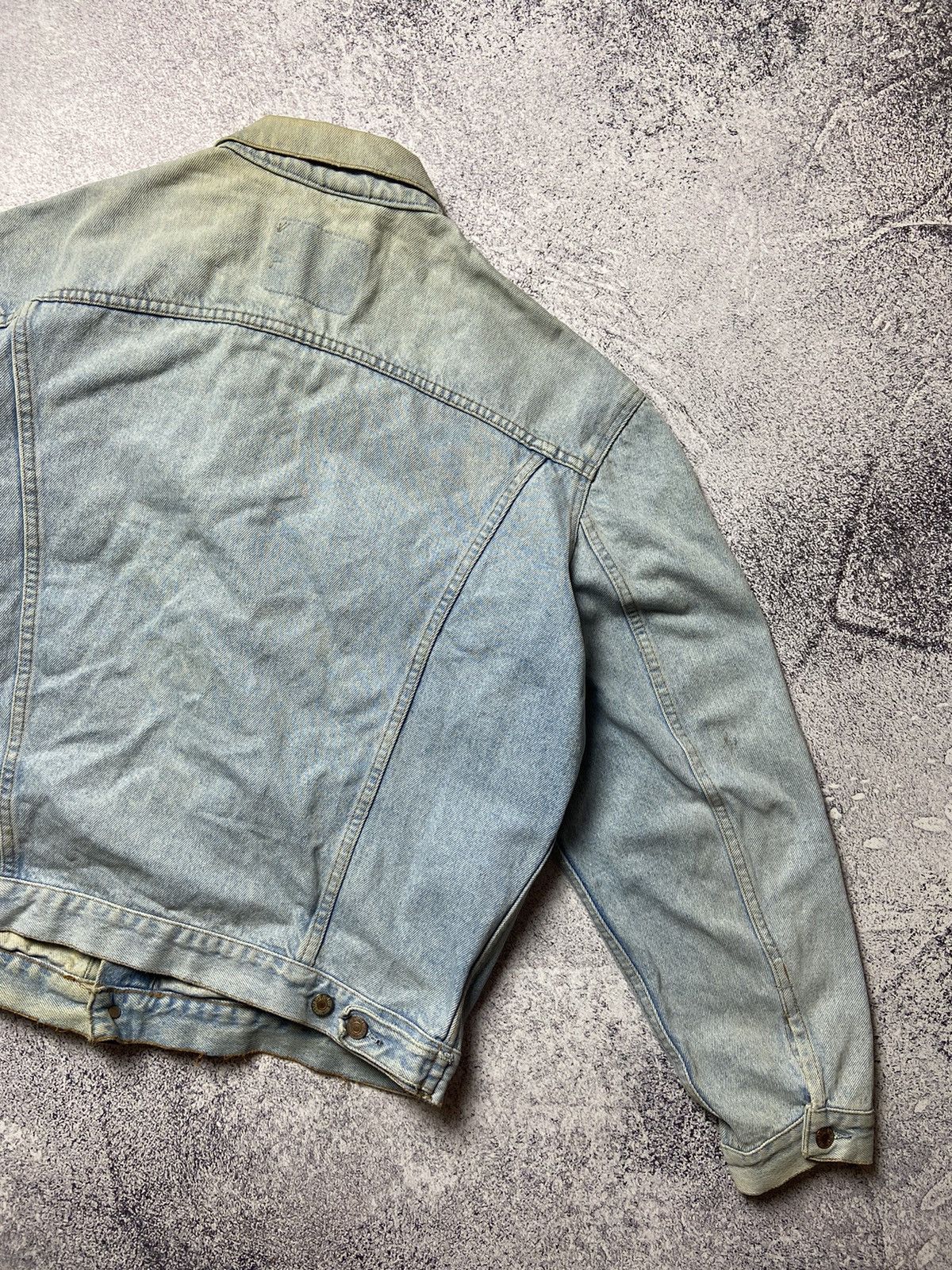 Levi's × Levi's Vintage Clothing Rare 90s Levi’s Denim Jacket Blue Distressed Jeans Size US XL / EU 56 / 4 - 20 Thumbnail