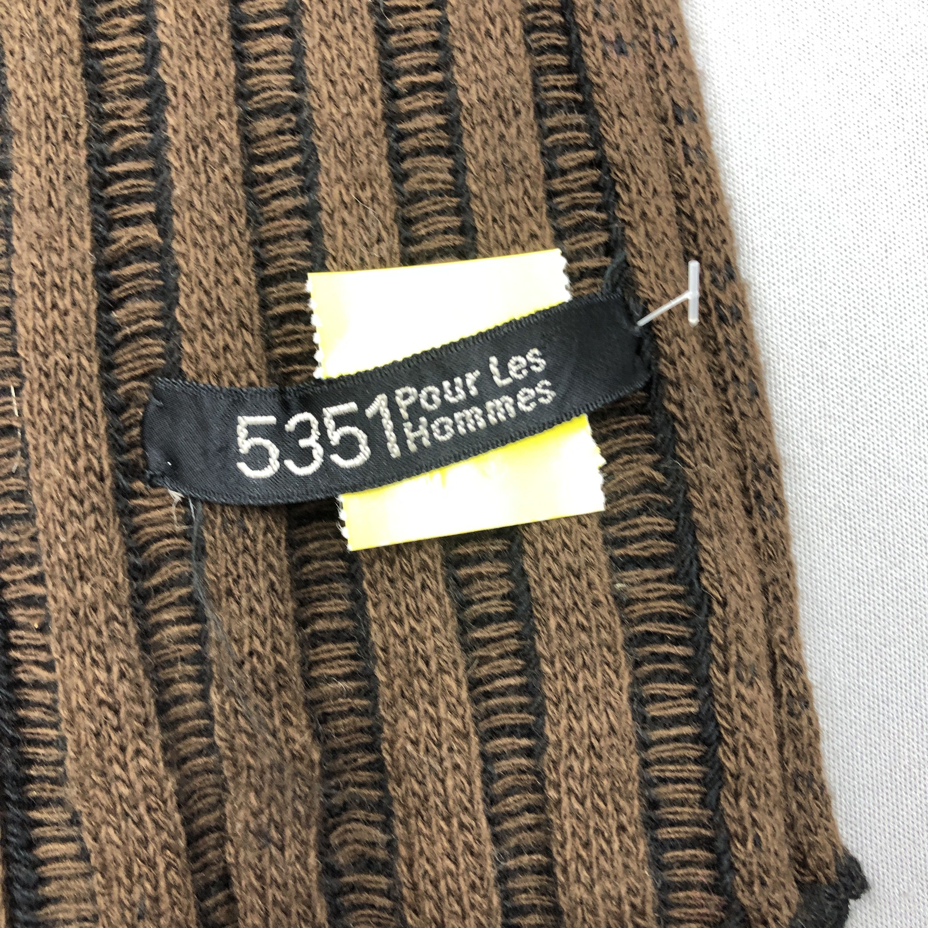 5351 POUR LES HOMMES Vintage 5351 Homme Scarf Muffler Wool Cashmere Scarves Size ONE SIZE - 4 Thumbnail