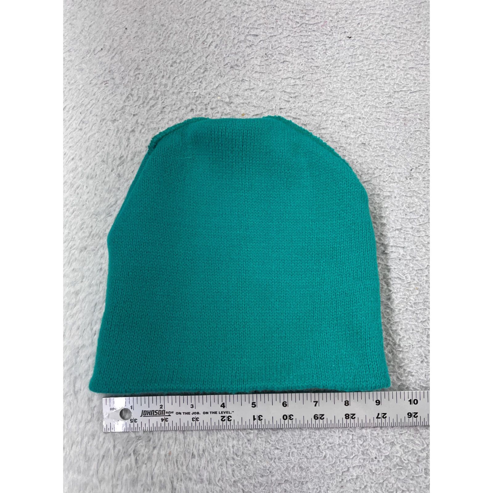 Vintage Acrylic Knit Beanie Hat Adult One Size Teal Ski Winter Casual Mens Size ONE SIZE - 3 Thumbnail
