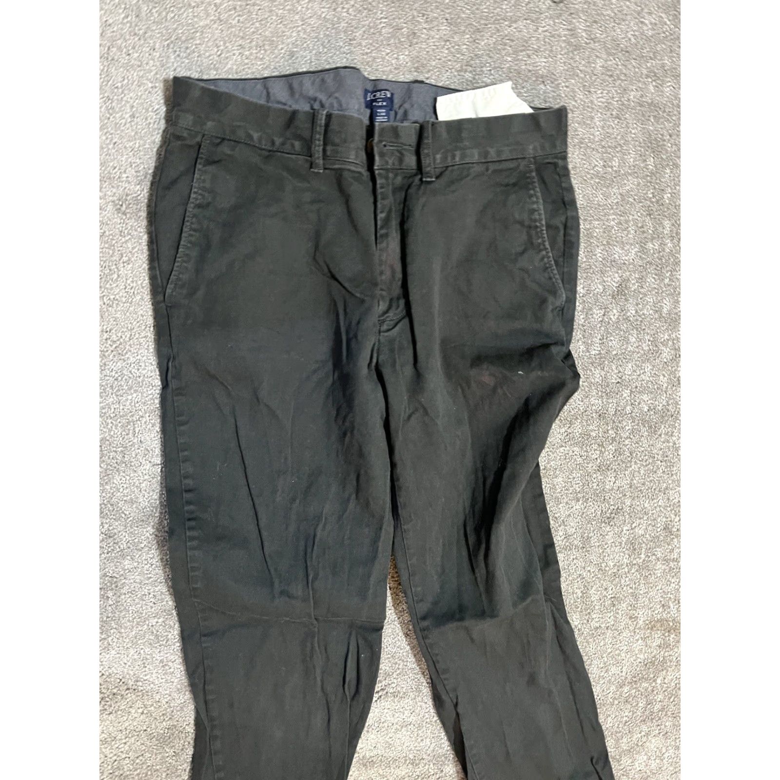 J.Crew Vintage J.Crew Flex Chino Pants Mens 29x32 Straight Fit Casual Black Size US 29 - 2 Thumbnail