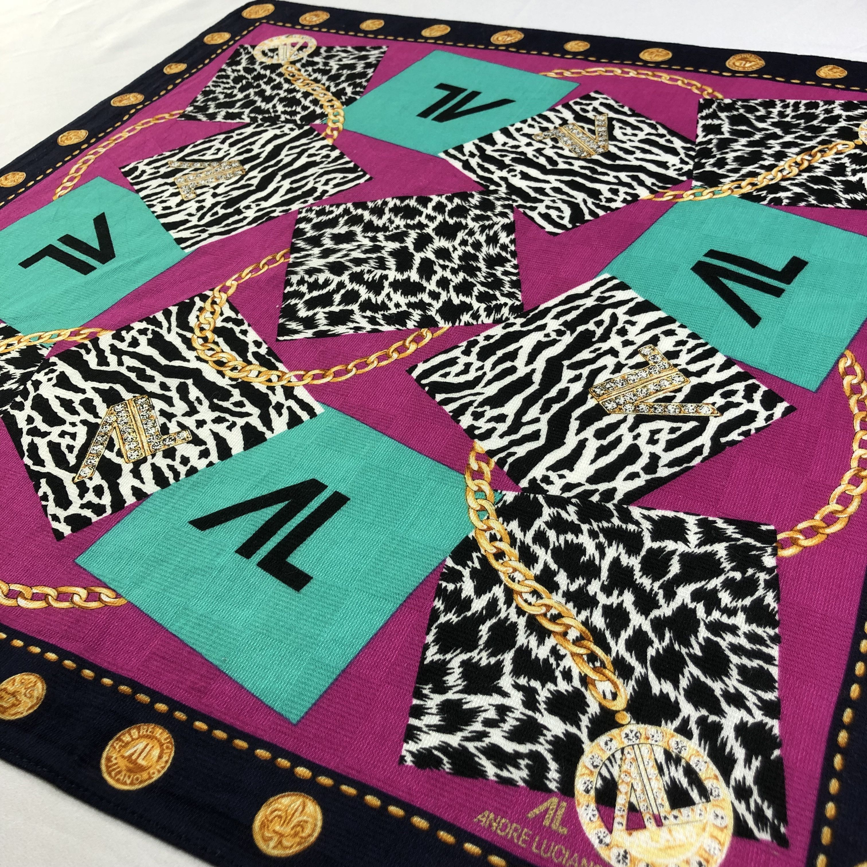 Andreluciano × Vintage Andre Luciano Handkerchief Neckerchief Bandana H1577 Size ONE SIZE - 3 Thumbnail