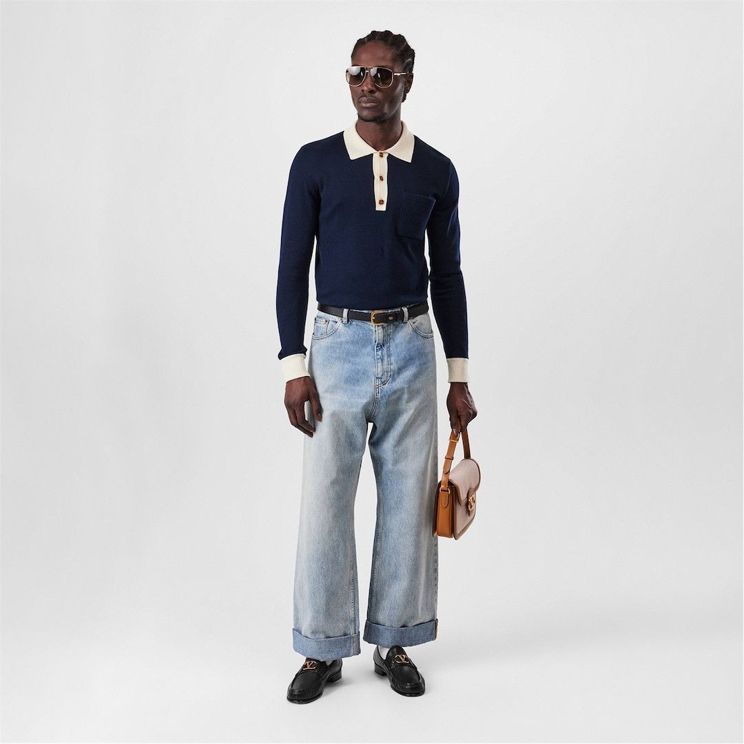 Valentino o1g2r1mq0526 Collection Polo Shirt in Blue Size US M / EU 48-50 / 2 - 3 Thumbnail