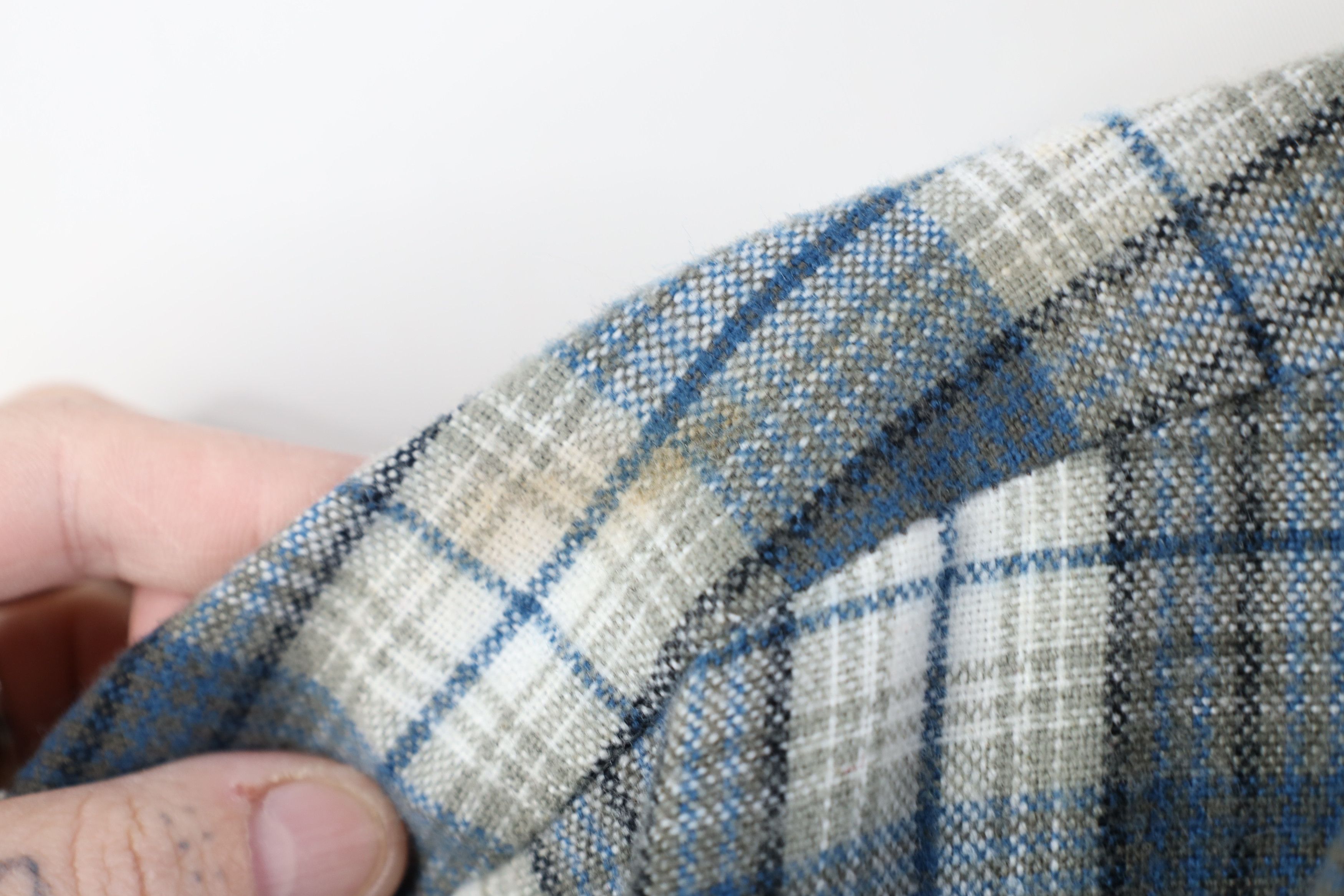 Vintage Vintage 70s Streetwear Knit Collared Button Shirt Plaid Size US L / EU 52-54 / 3 - 10 Thumbnail