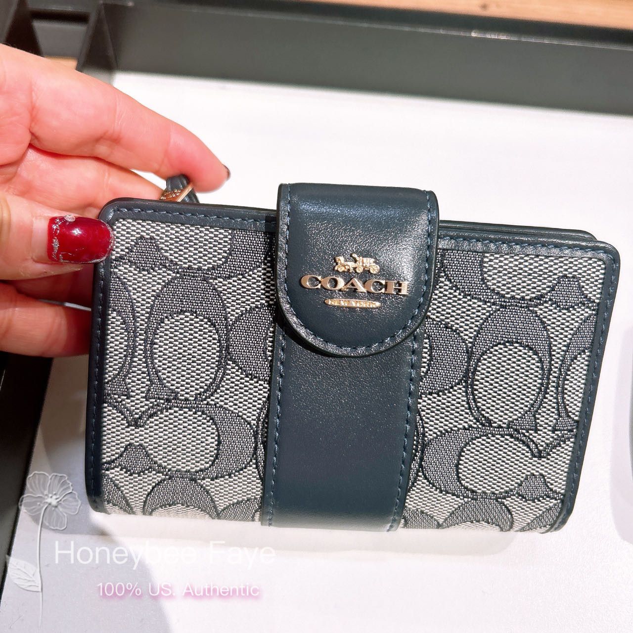Coach Medium Corner Zip Wallet In Signature Jacquard CU987 Size ONE SIZE - 2 Thumbnail