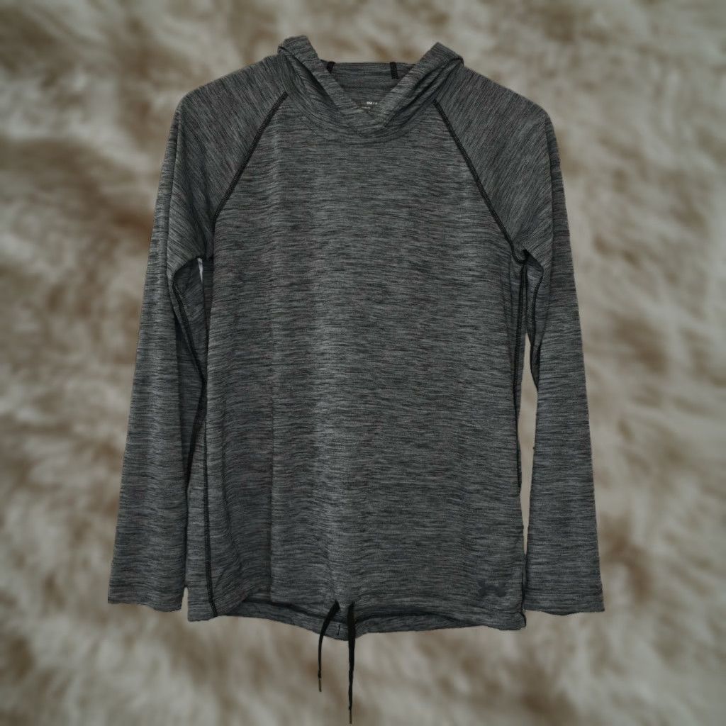 Under Armour Under Armour HeatGear Hoodie Long Sleeve Shirt Womens Small Gray Pullover Hooded Activewear II Size S / US 4 / IT 40 - 1 Thumbnail