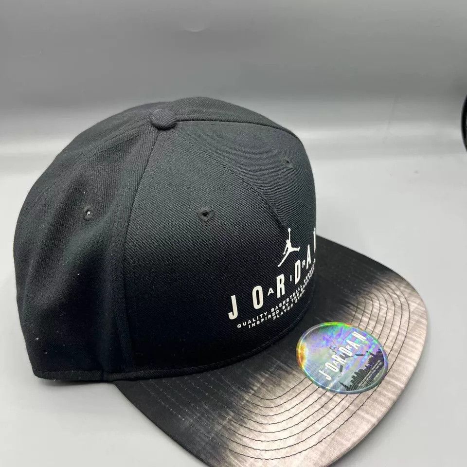 Jordan Brand Air Jordan Hat Men Black Faded Jumpman Snap Back Cap Size ONE SIZE - 3 Thumbnail