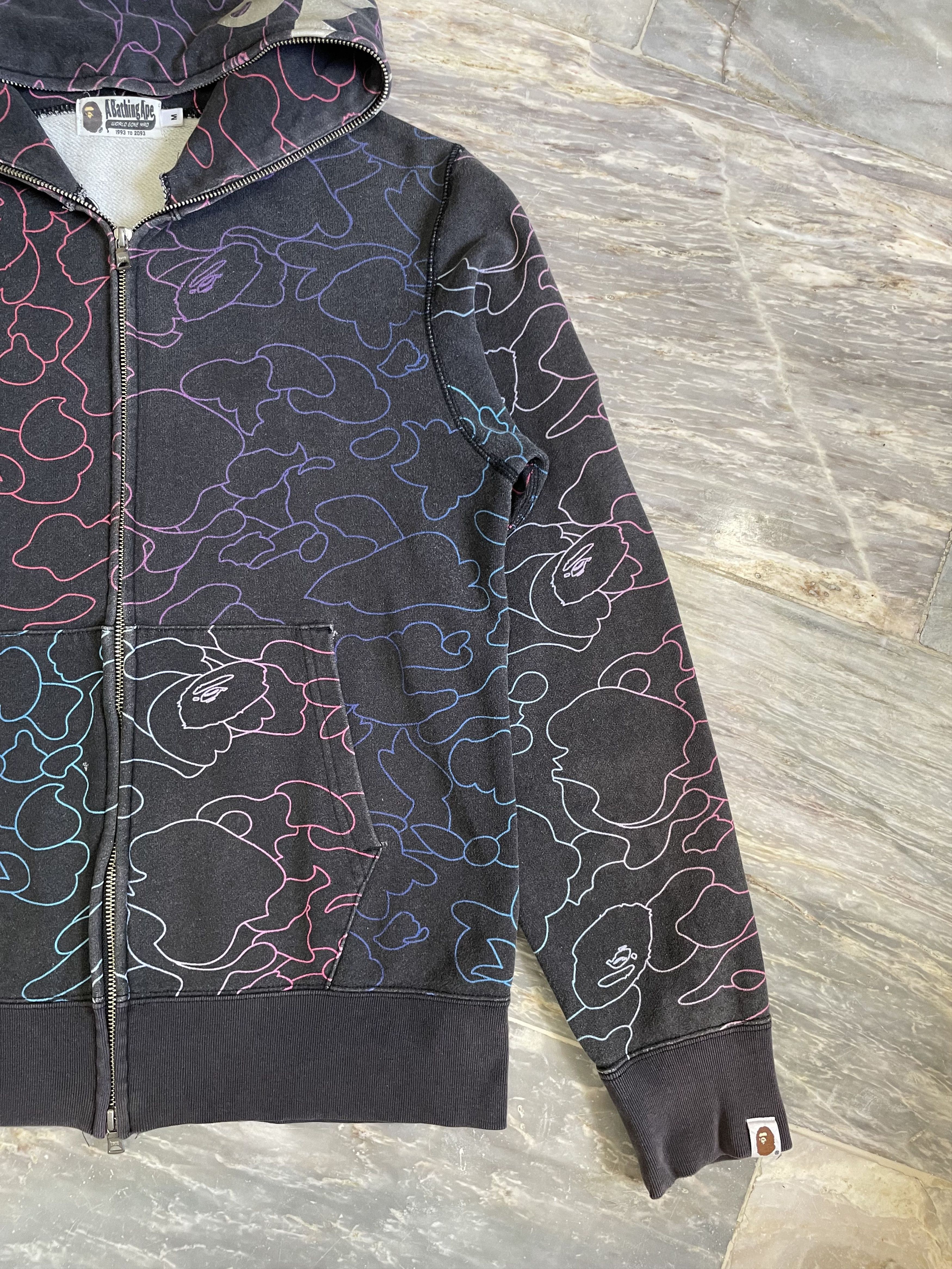 Bape Bape Shark Hoodie Pencil Neon Camo A Bathing Ape Size US M / EU 48-50 / 2 - 4 Thumbnail