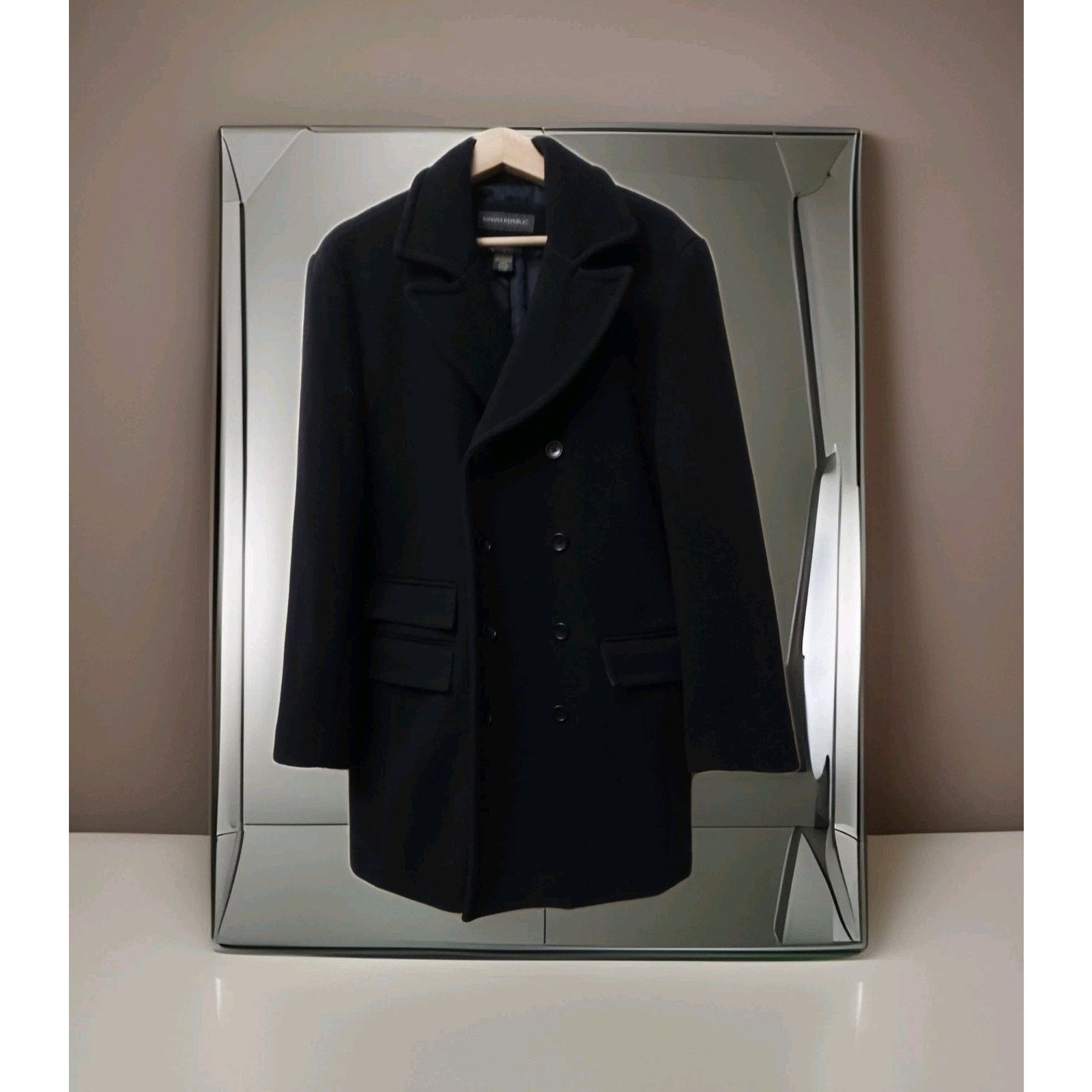Banana Republic Wool Overcoat Mario Bellucci Italian Fabric
