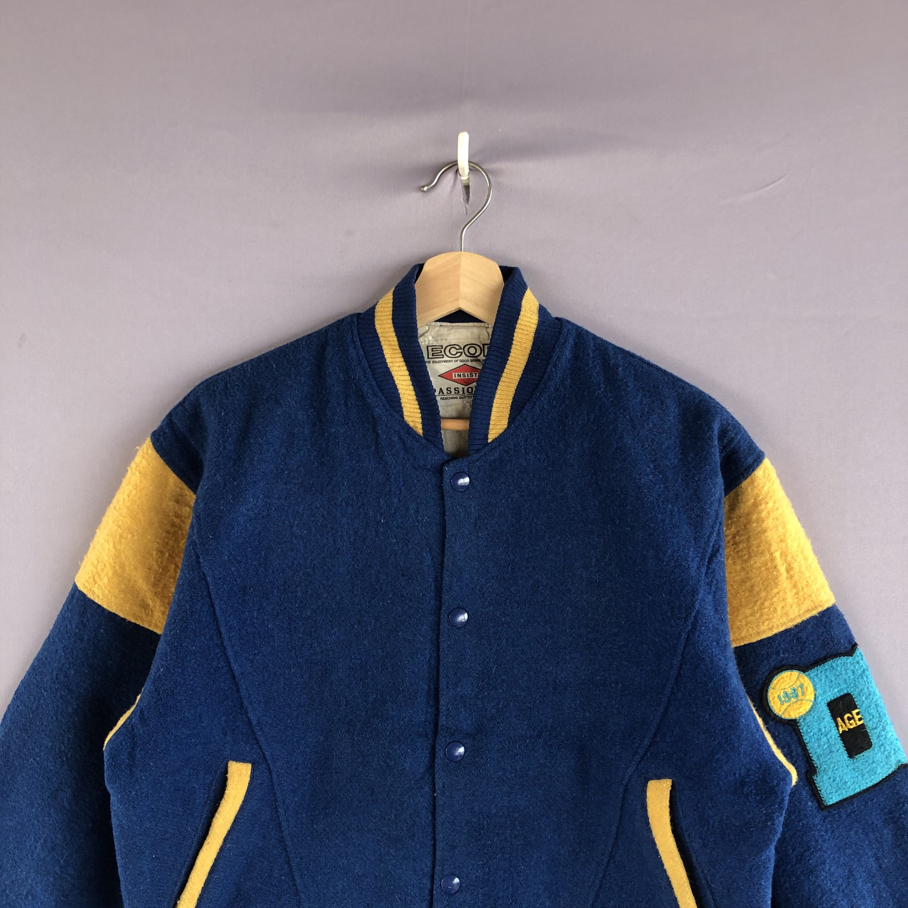 Japanese Brand Vintage Performance in America Varsity Wool Bomber Jacket Size US M / EU 48-50 / 2 - 3 Thumbnail
