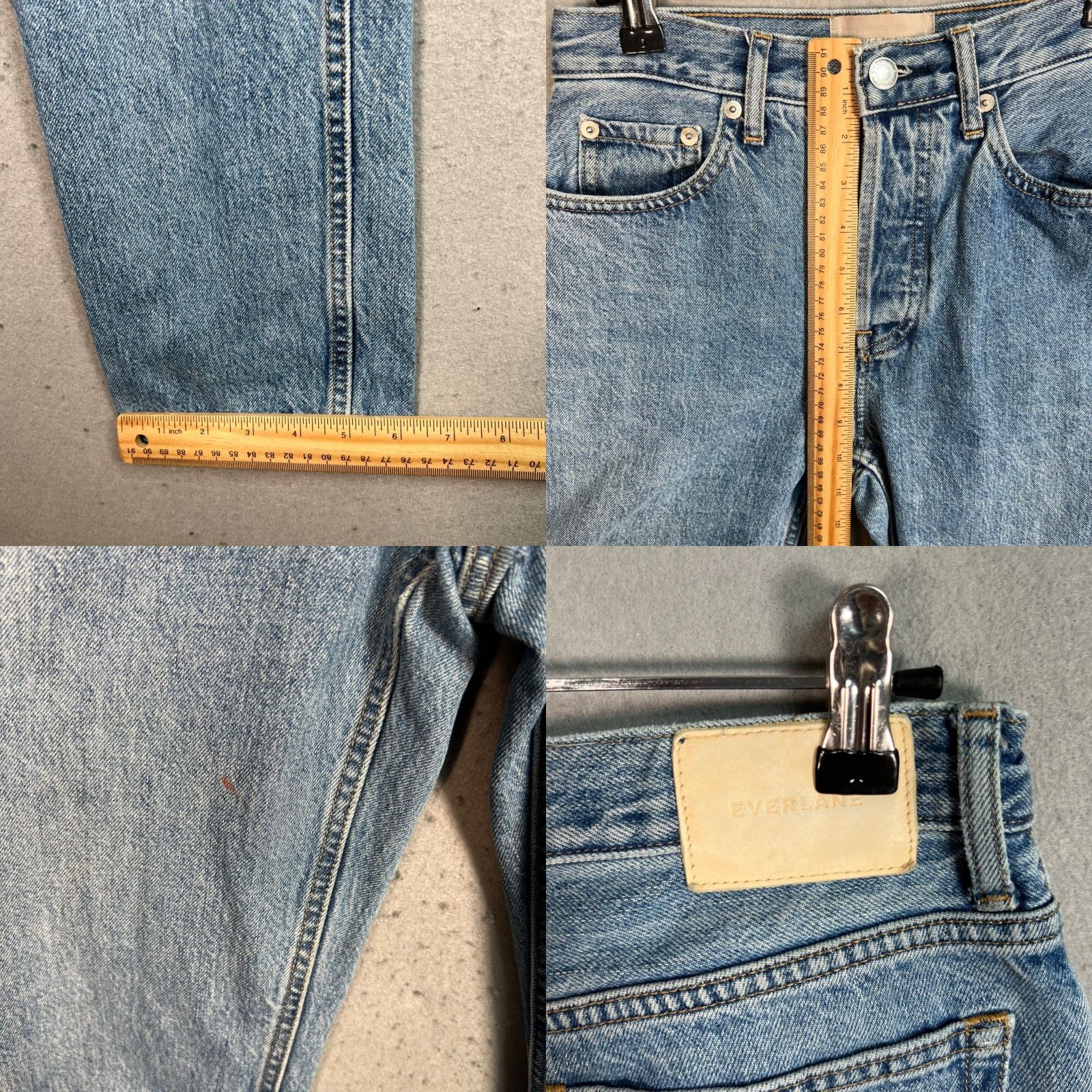 Everlane VINTAGE? The 90s Cheeky Jean Everlane The 90s Cheeky Jean 25 Regular High Rise Light Wash Blue Denim Womens 25 Regular 26x27 5-Pocket 90s Style Jeans Size 42" / US 20 - 8 Thumbnail