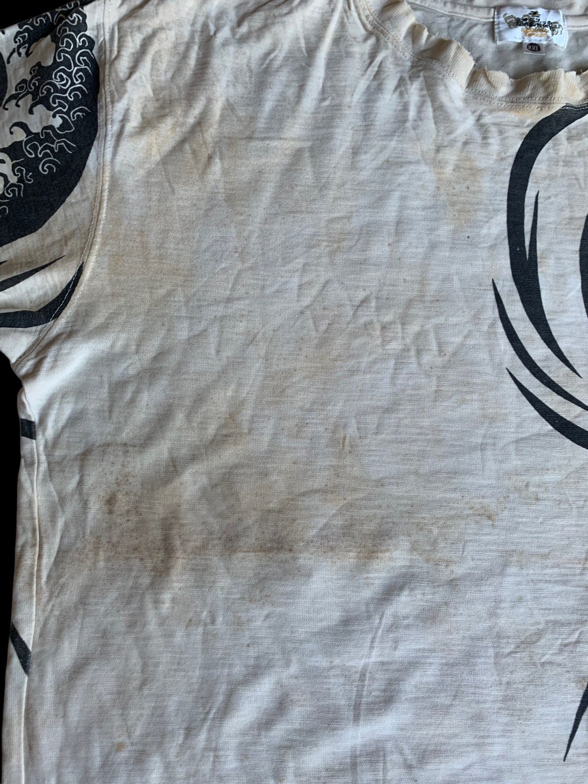 Karakuri Tamashii SUNFADED KARAKURI KAMASHI DRAGON STAIN DISTRESSED SHIRT Size US XXL / EU 58 / 5 - 17 Thumbnail