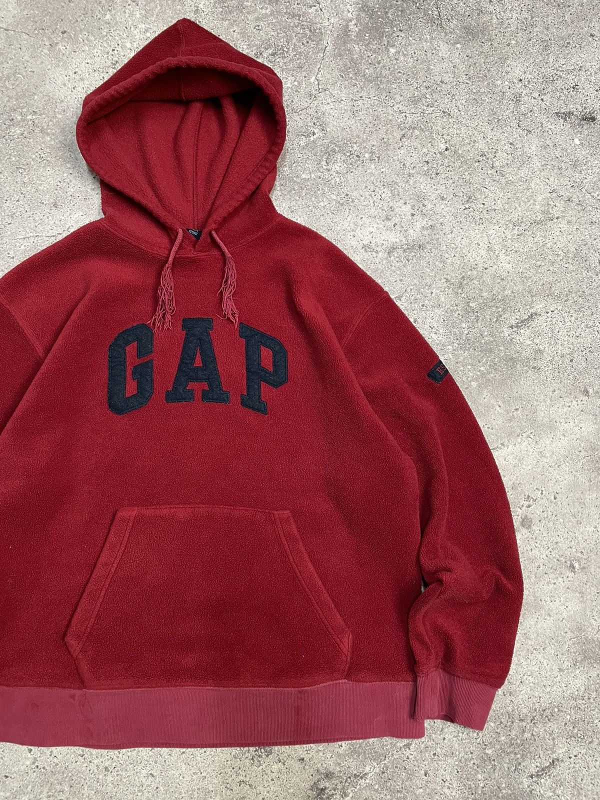 Gap Vintage Gap fleece hoodie embroidered centr logo faded efect Size US M / EU 48-50 / 2 - 5 Thumbnail