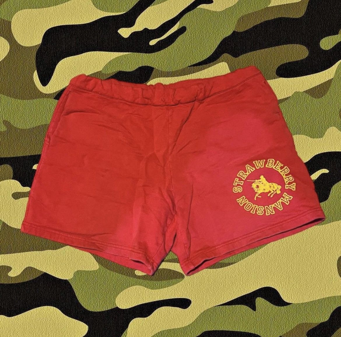 image of Unwanted Strawberry Mansion Shorts in Red, Men's (Size 34)