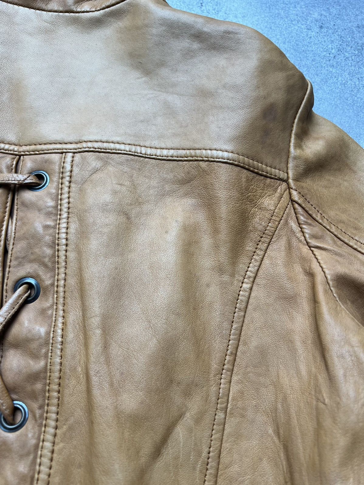Just Cavalli Just Cavalli vintage boho leather biker jacket with stripes Size S / US 4 / IT 40 - 19 Thumbnail