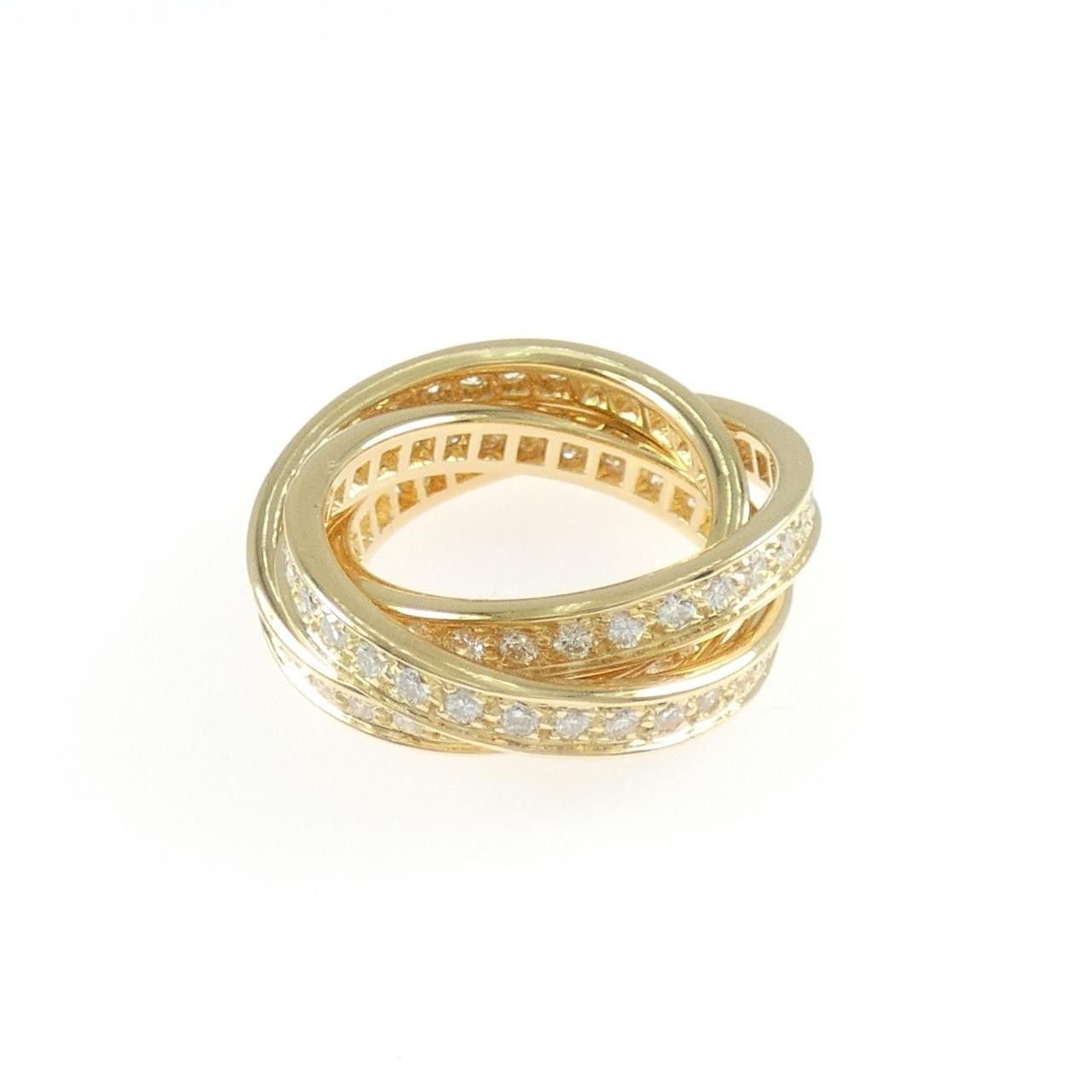 Cartier Cartier Cartier Three Bangles Au750 Diamond Ring Size 11 Precious Metal Ring CR47148000 DUTY FREE for USA Size ONE SIZE - 1 Thumbnail