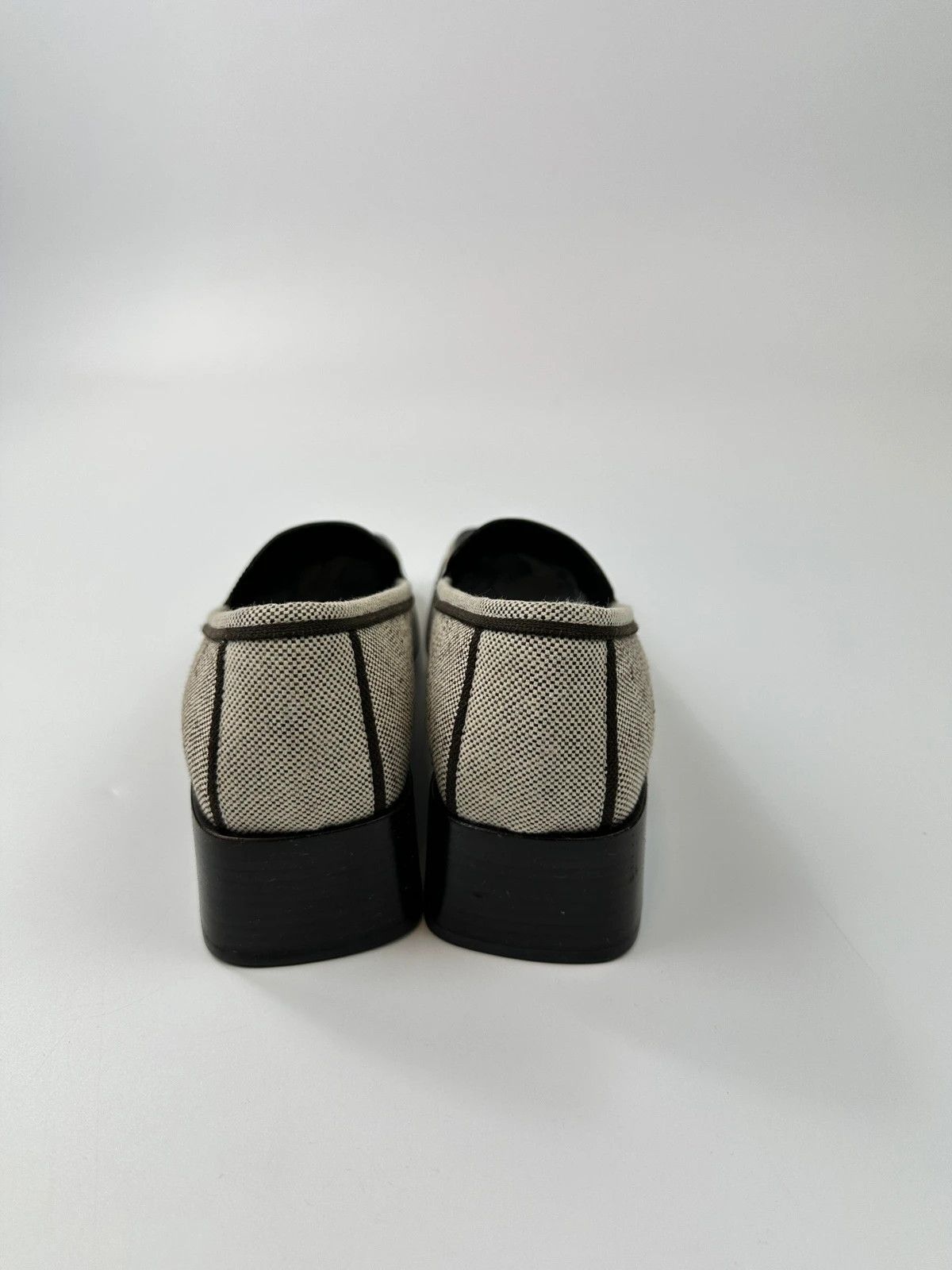 Prada Prada Milano SS1999 Linen & Leather Grey & Black Loafer Size US 9 / IT 39 - 6 Thumbnail