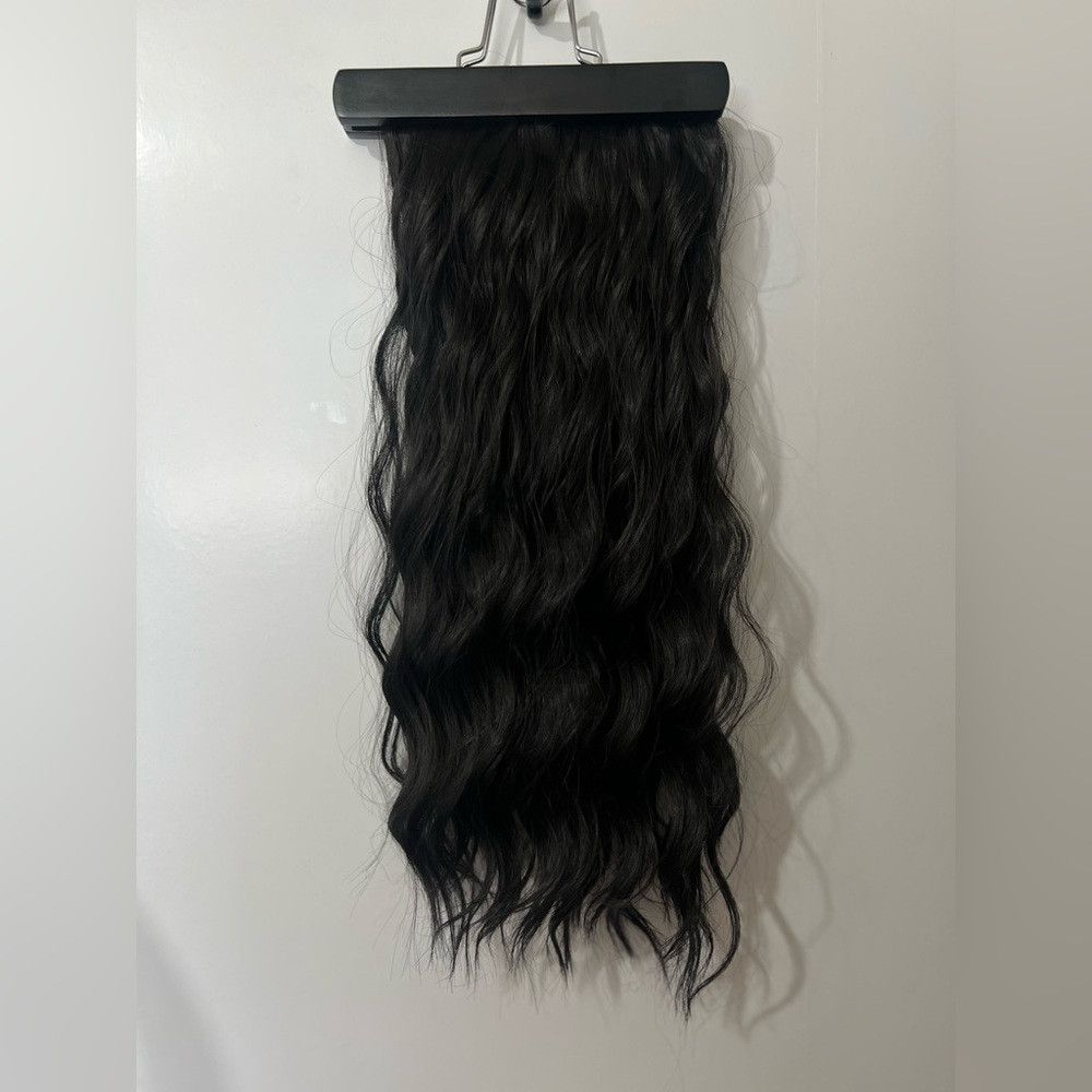 Other Clip in Set 4 Clip in Wavy Black Hair Extensions Thick piec Size ONE SIZE - 1 Thumbnail