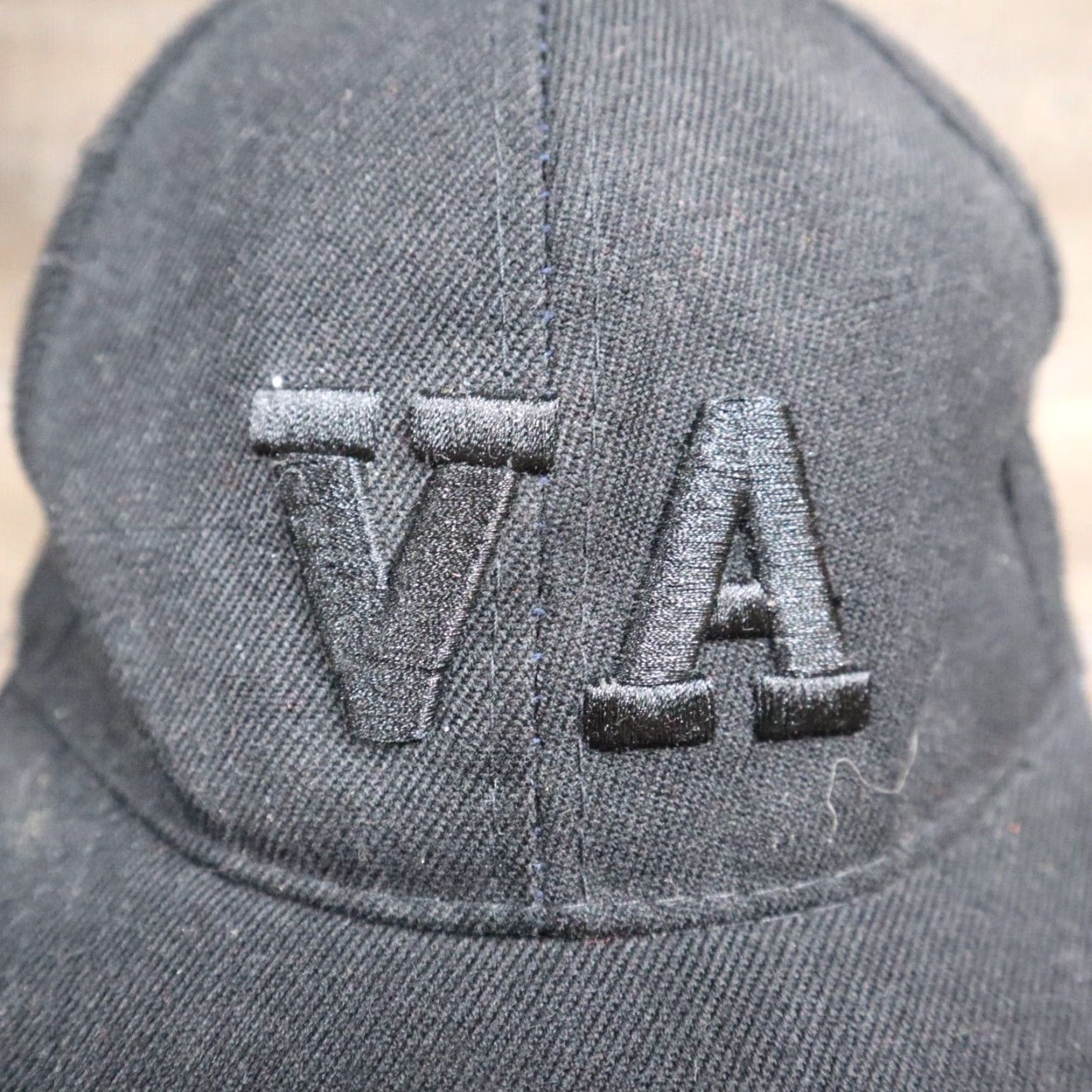 Vintage Virginia VA State Solid Black Hat Adult Adjustable Strapback Baseball Cap Size ONE SIZE - 2 Thumbnail