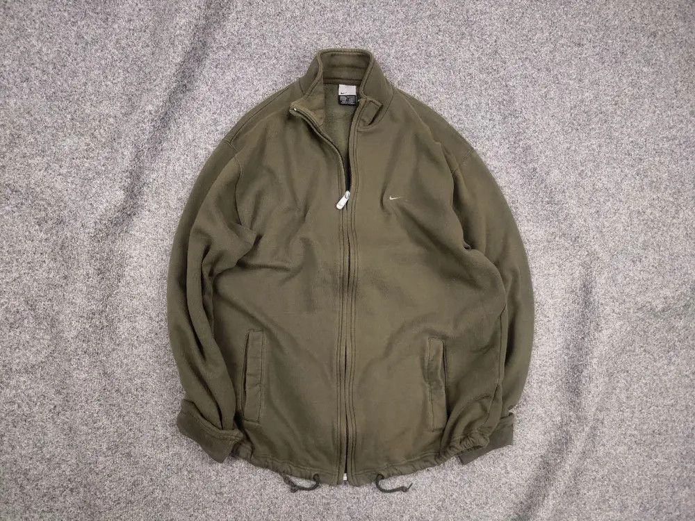 Nike Vintage Nike Y2K Style Swoosh Zip Military Olive Sweatshirt Size US M / EU 48-50 / 2 - 1 Thumbnail