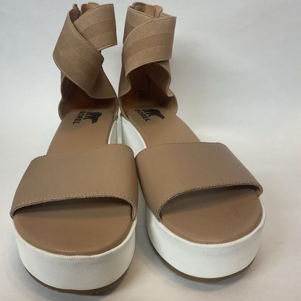 SOREL Sorel Cameron Flatform Ankle Strap Sea Salt Sandals Women 10 Size US 10 / IT 40 - 11 Thumbnail