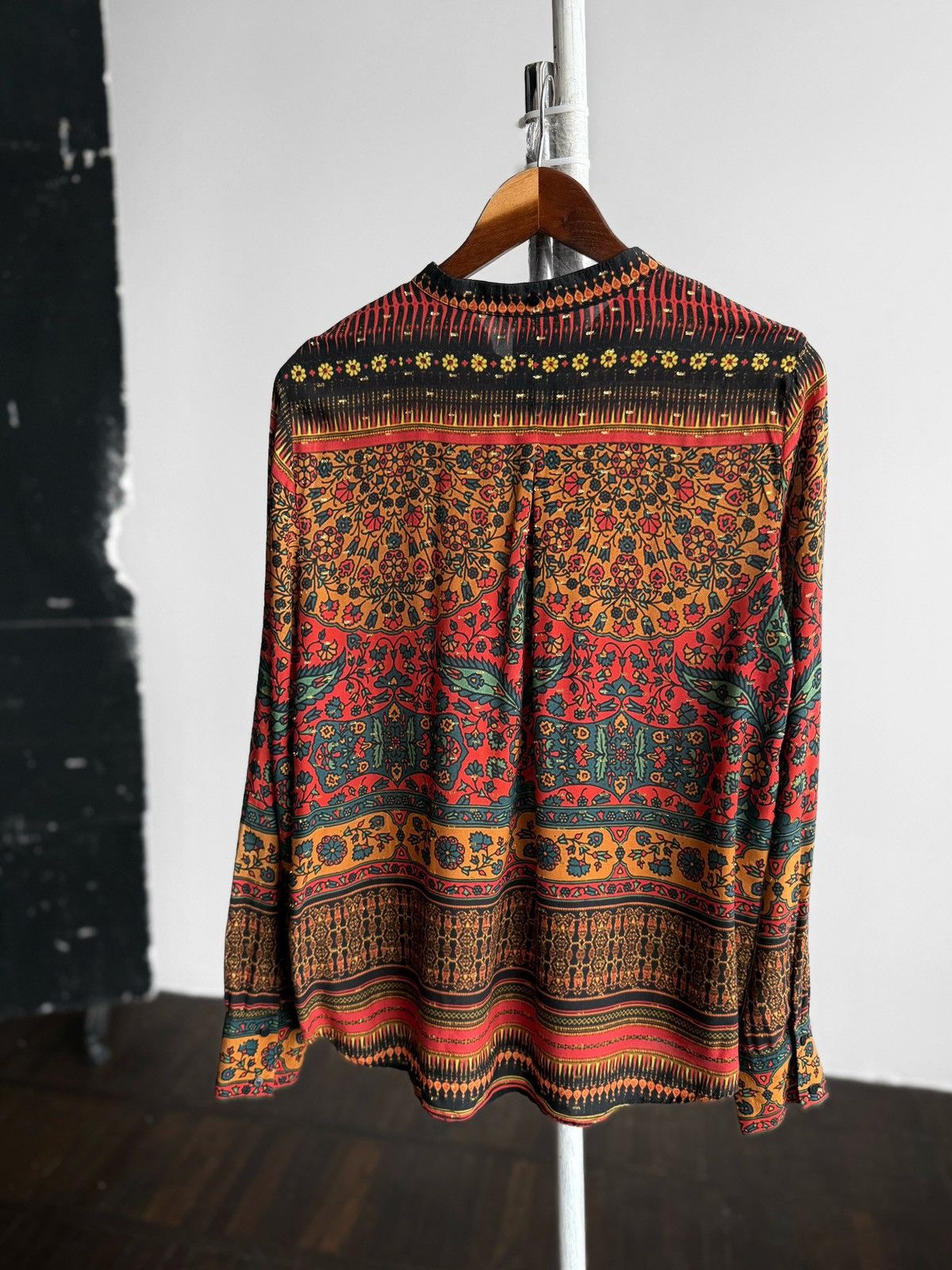 Desigual Desigual Womens Boho Paisley Floral Long Sleeve Blouse Size XL / US 12-14 / IT 48-50 - 4 Thumbnail