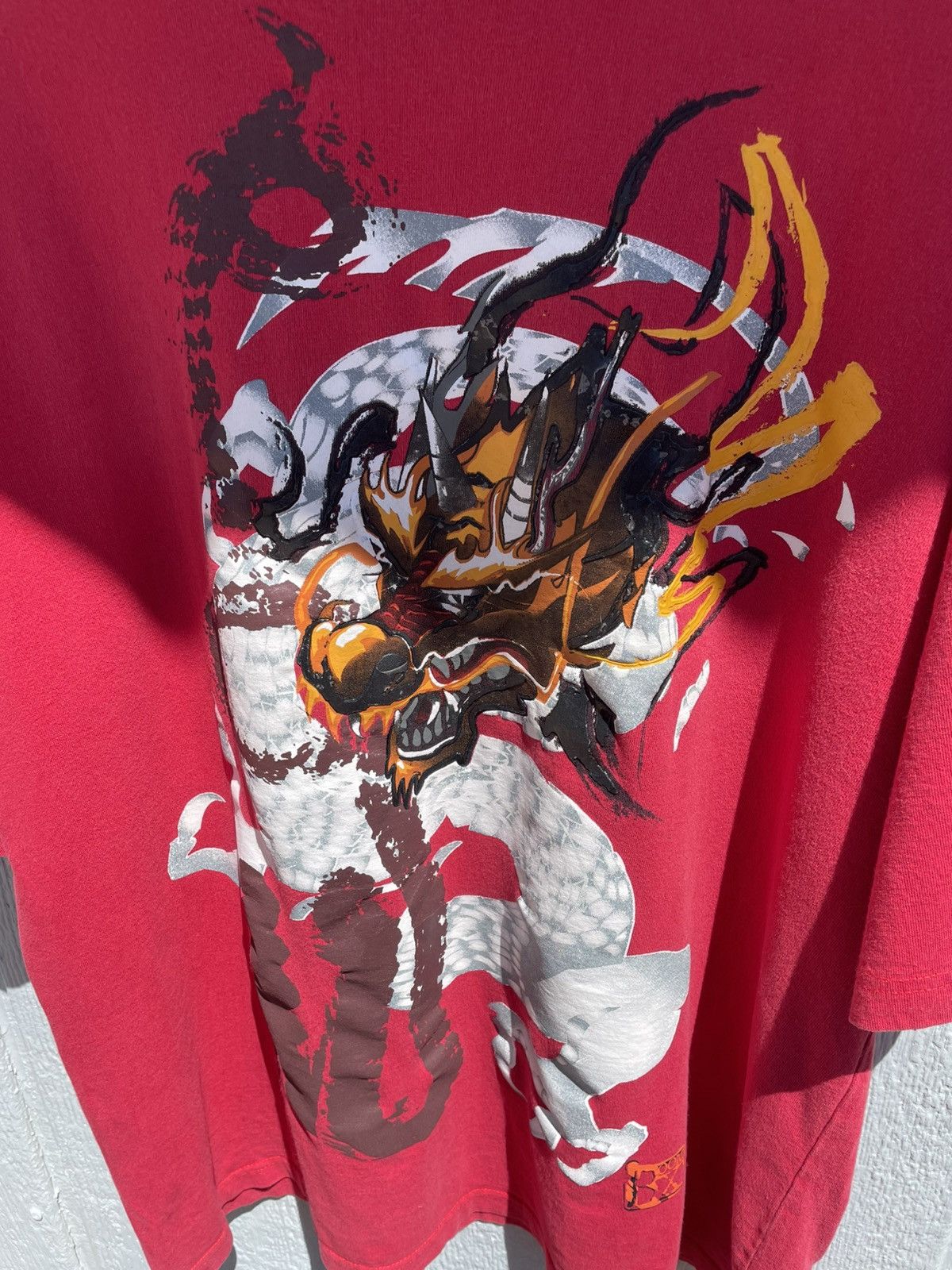 Other VTG Y2K Dragon Japanese Style Graphic T-shirt Red Mens Xl Size US XL / EU 56 / 4 - 2 Thumbnail