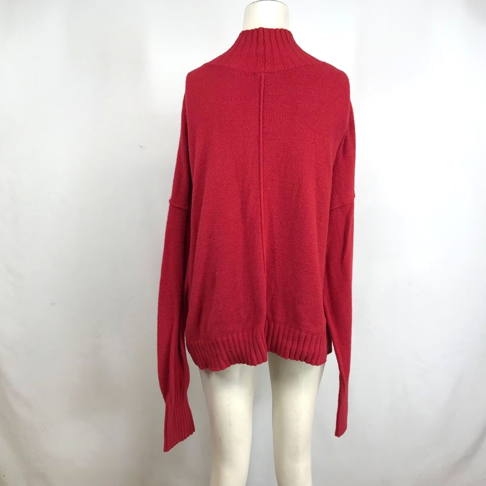Free People Free People Red Oversized Knit Sweater Large Size L / US 10 / IT 46 - 5 Thumbnail