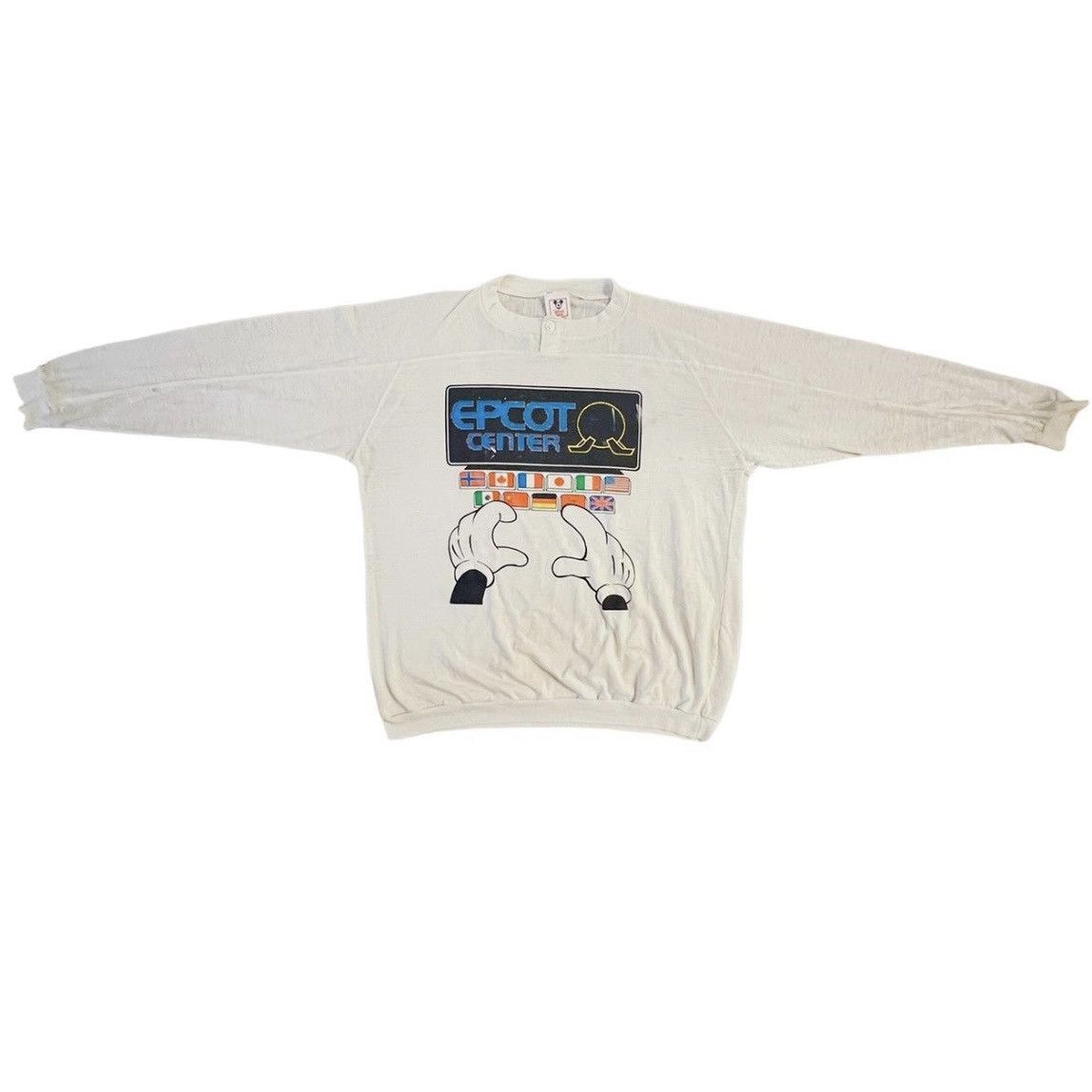 Disney Rare Vintage Disney Epcot Long Sleeve Henley Tee Size US S / EU 44-46 / 1 - 2 Thumbnail
