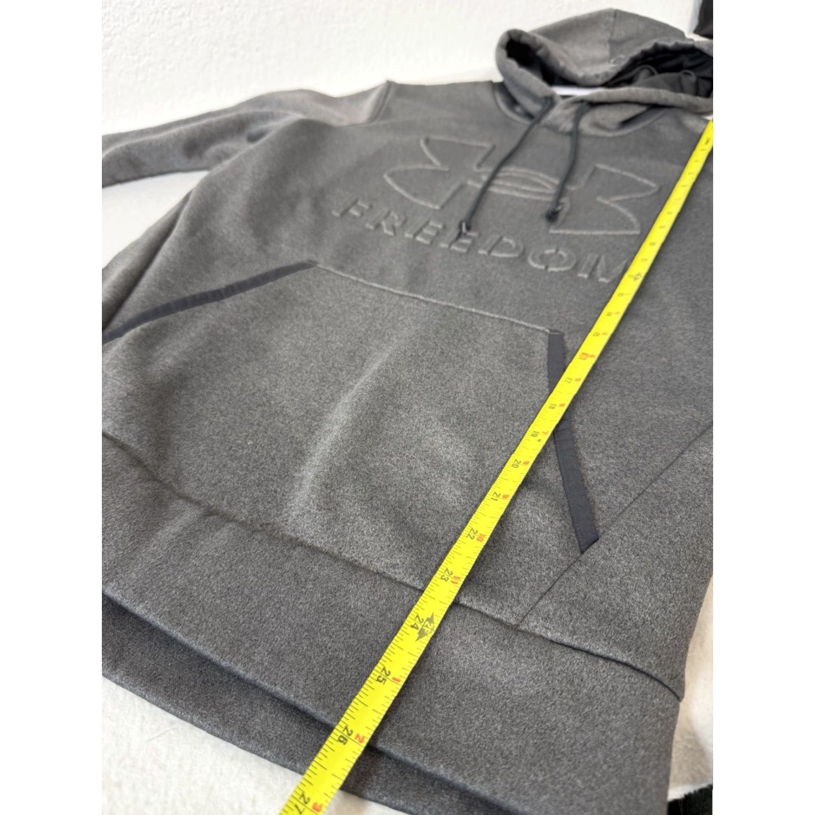 Under Armour Under Armour Men’s UA Freedom Emboss Hoodie Gray S Regular Logo Pockets Hooded Vintage: No Size US S / EU 44-46 / 1 - 2 Thumbnail