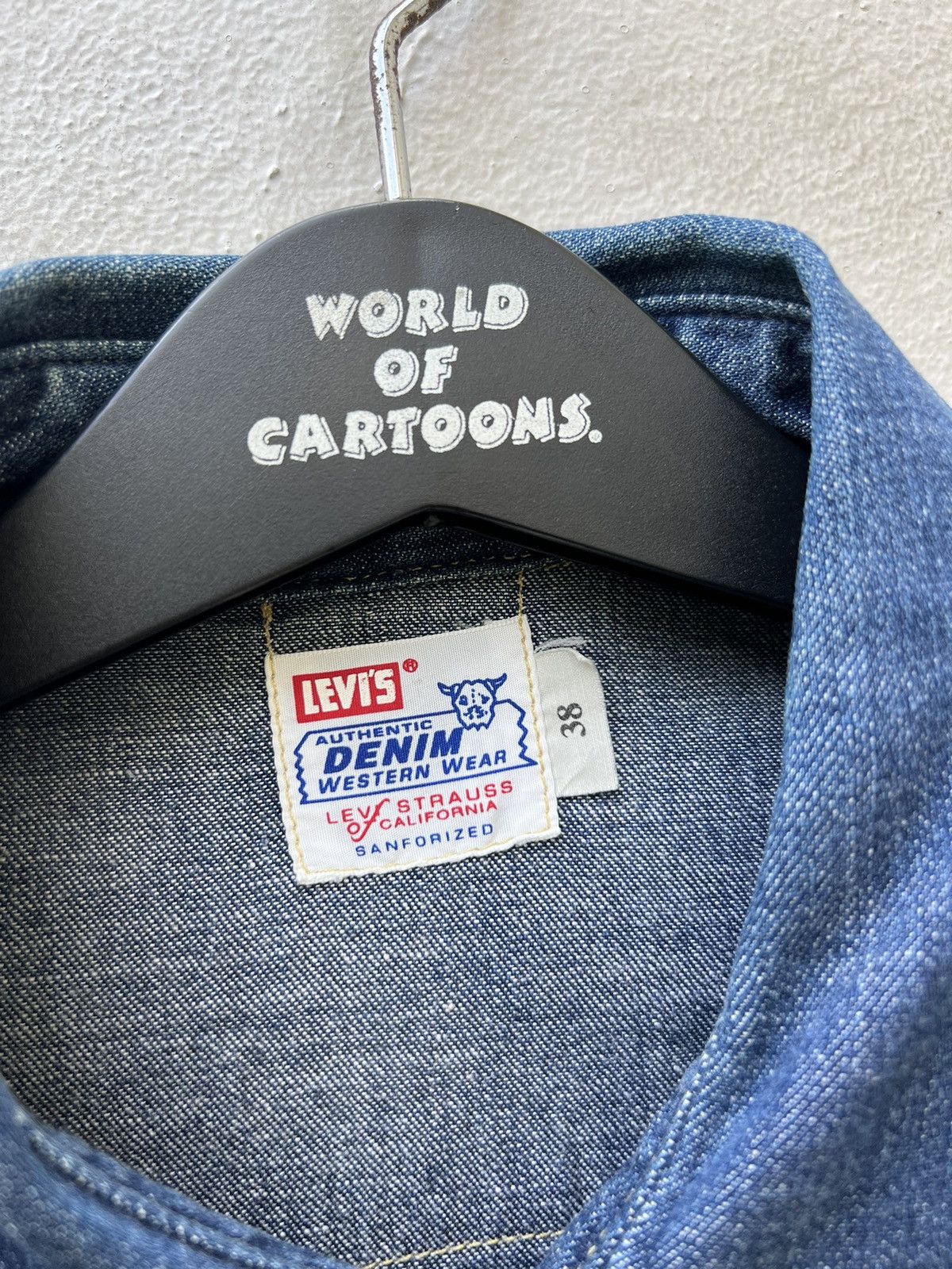 Levi's Vintage Clothing × Vintage Vintage 2000 LVC Levi’s Short Horn Denim Western Shirt Size US M / EU 48-50 / 2 - 10 Thumbnail