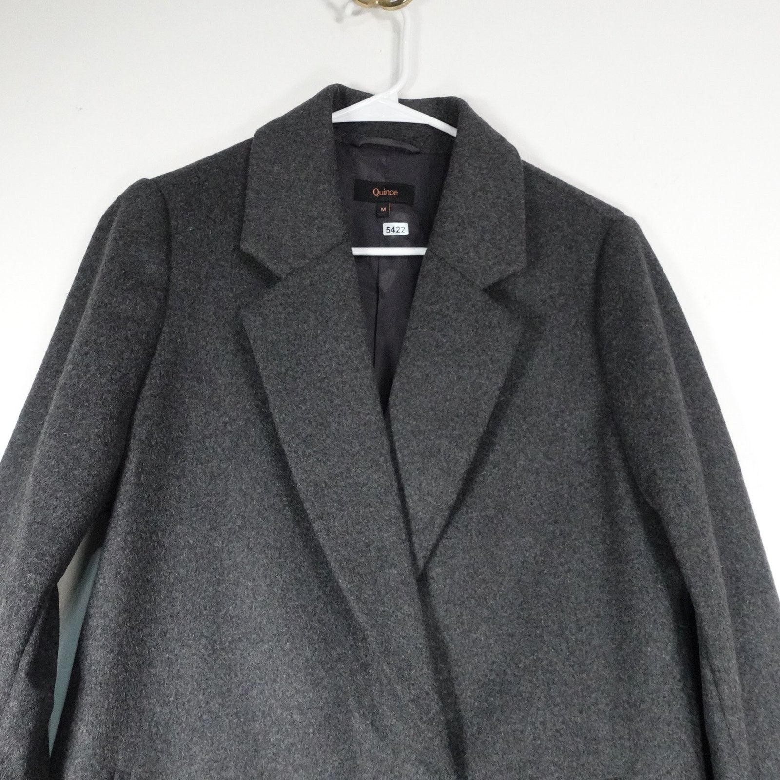 Quince Quince Medium Italian Wool Single Breasted Coat Charcoal Size M / US 6-8 / IT 42-44 - 5 Thumbnail