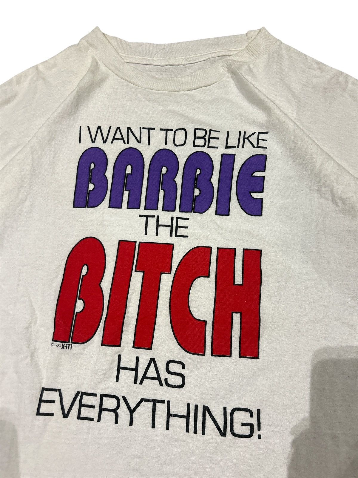 Vintage Vintage 90s 1993 I Want To Be Like Barbie SS Rare Shirt Size US L / EU 52-54 / 3 - 2 Thumbnail